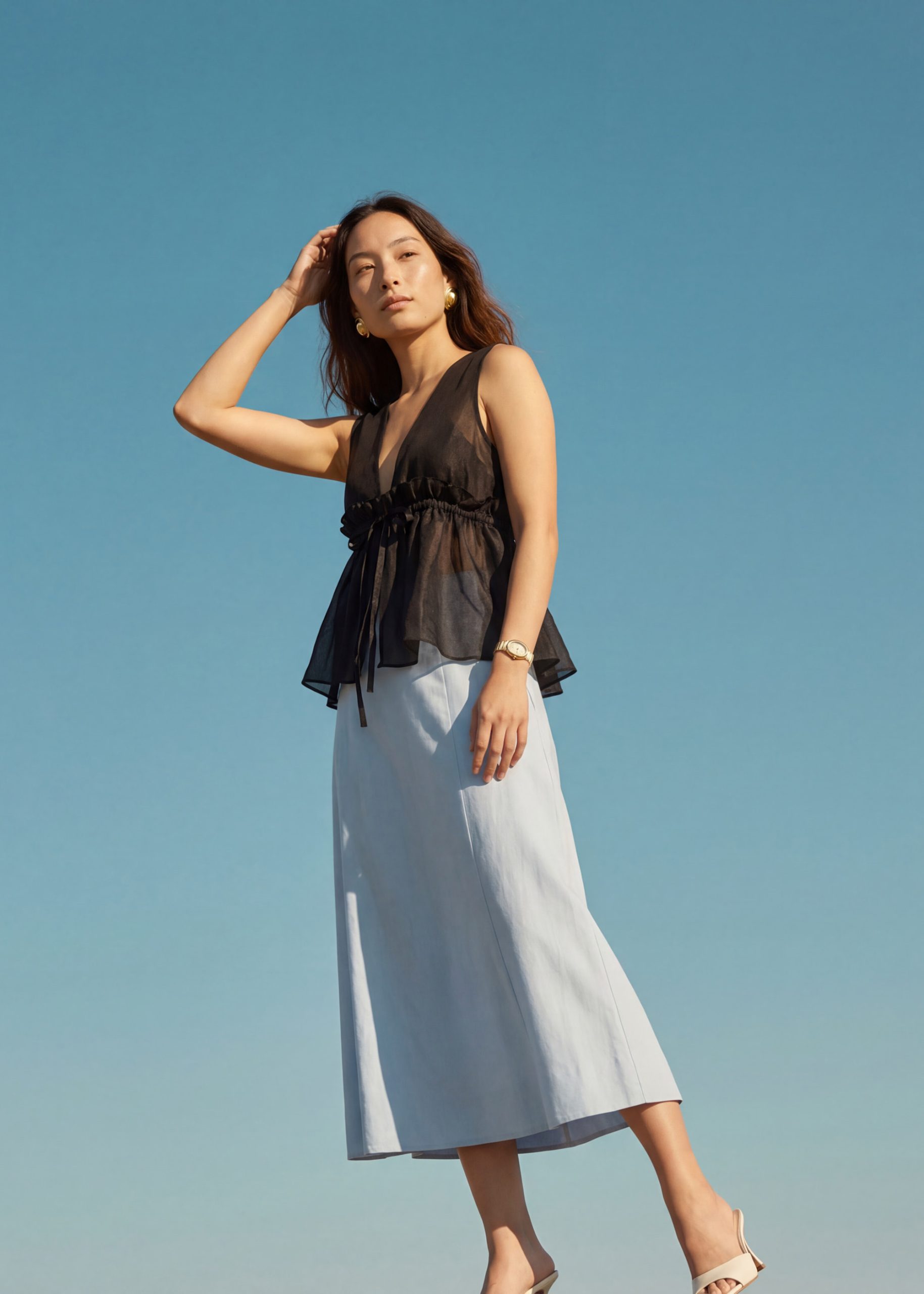 Georgette Peplum Top - Image 7
