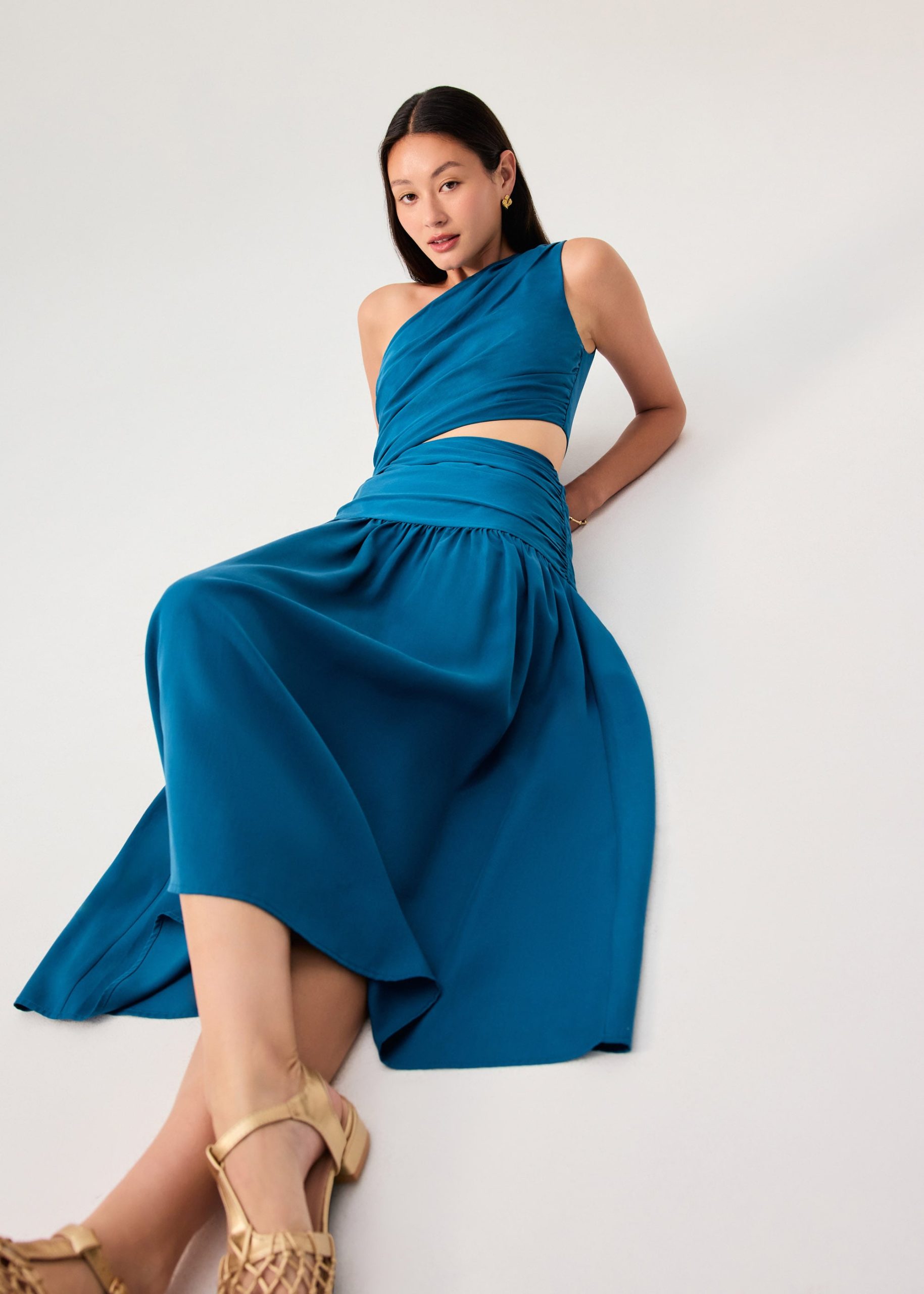 Lyocell Cut Out Toga Fit & Flare Maxi Dress - Image 10