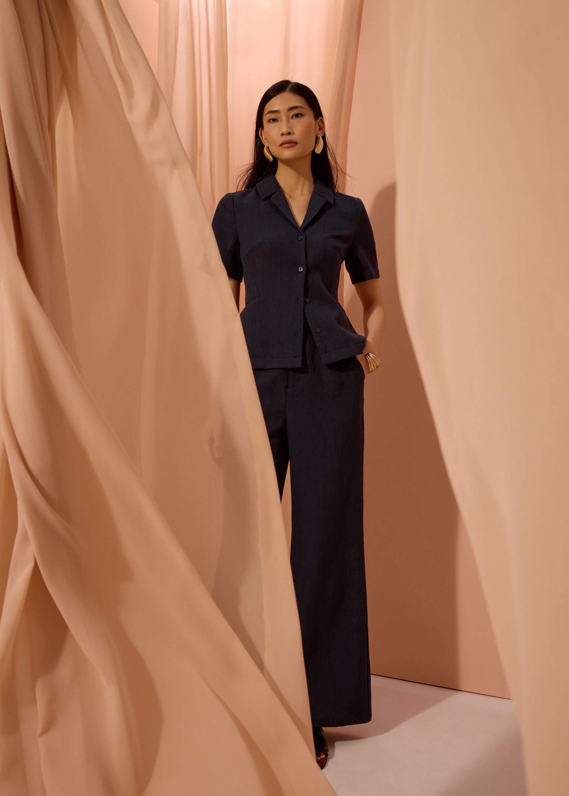 Leggy??Pvara Textured Flare Pants - Image 3