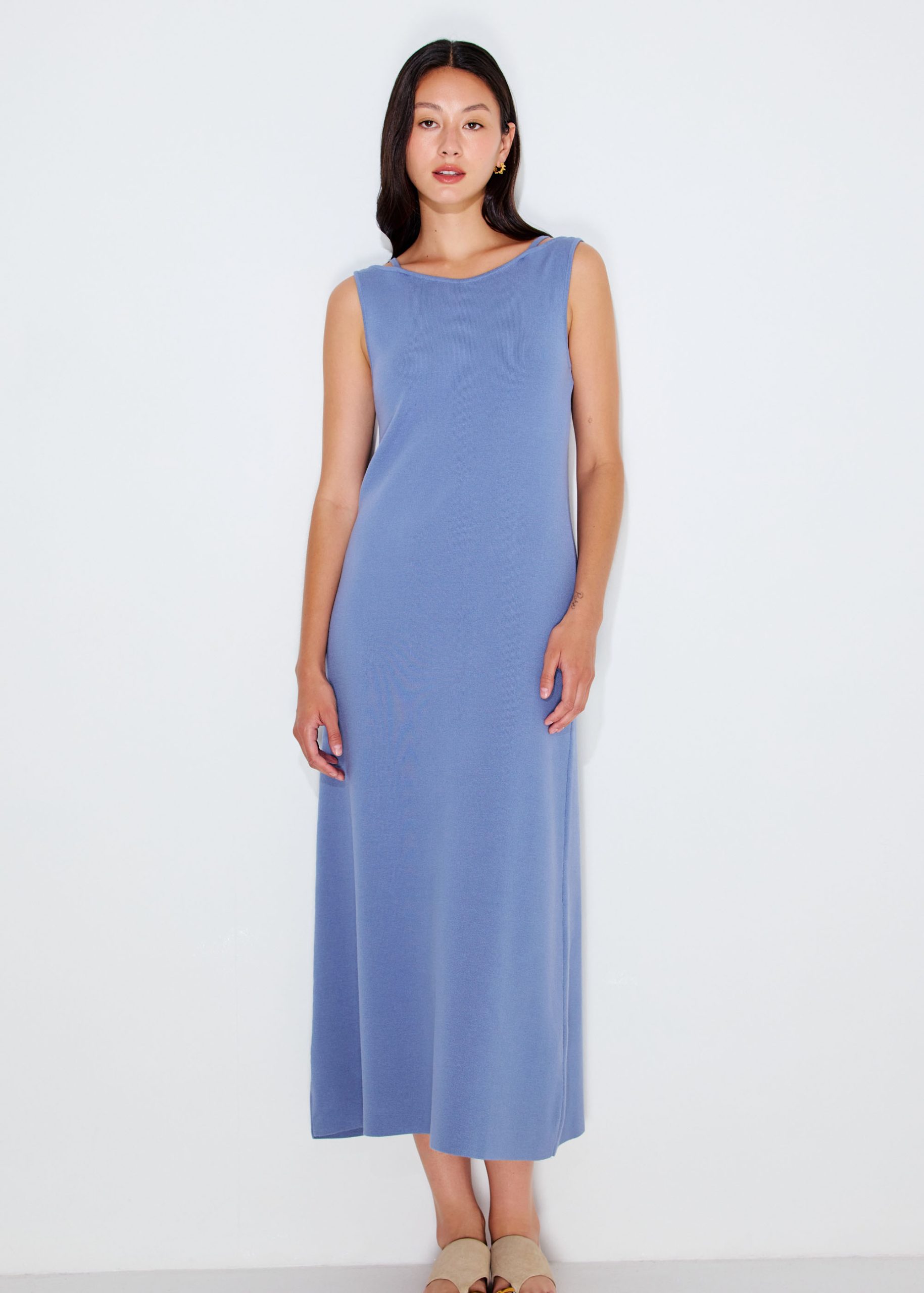 Reversible Knit Column Midaxi Dress - Image 8