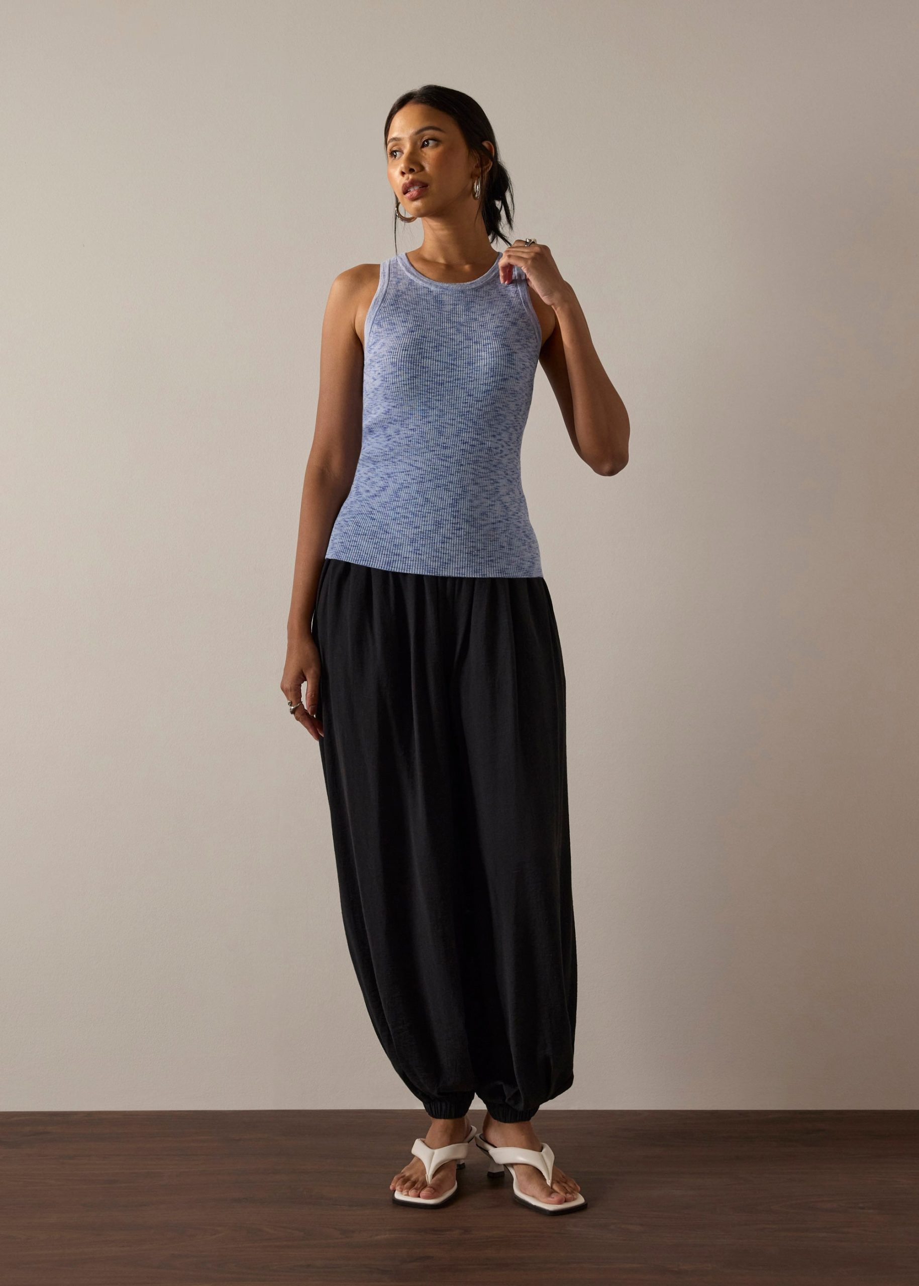 Duo Tone Knit Fitted Tank - Image 12