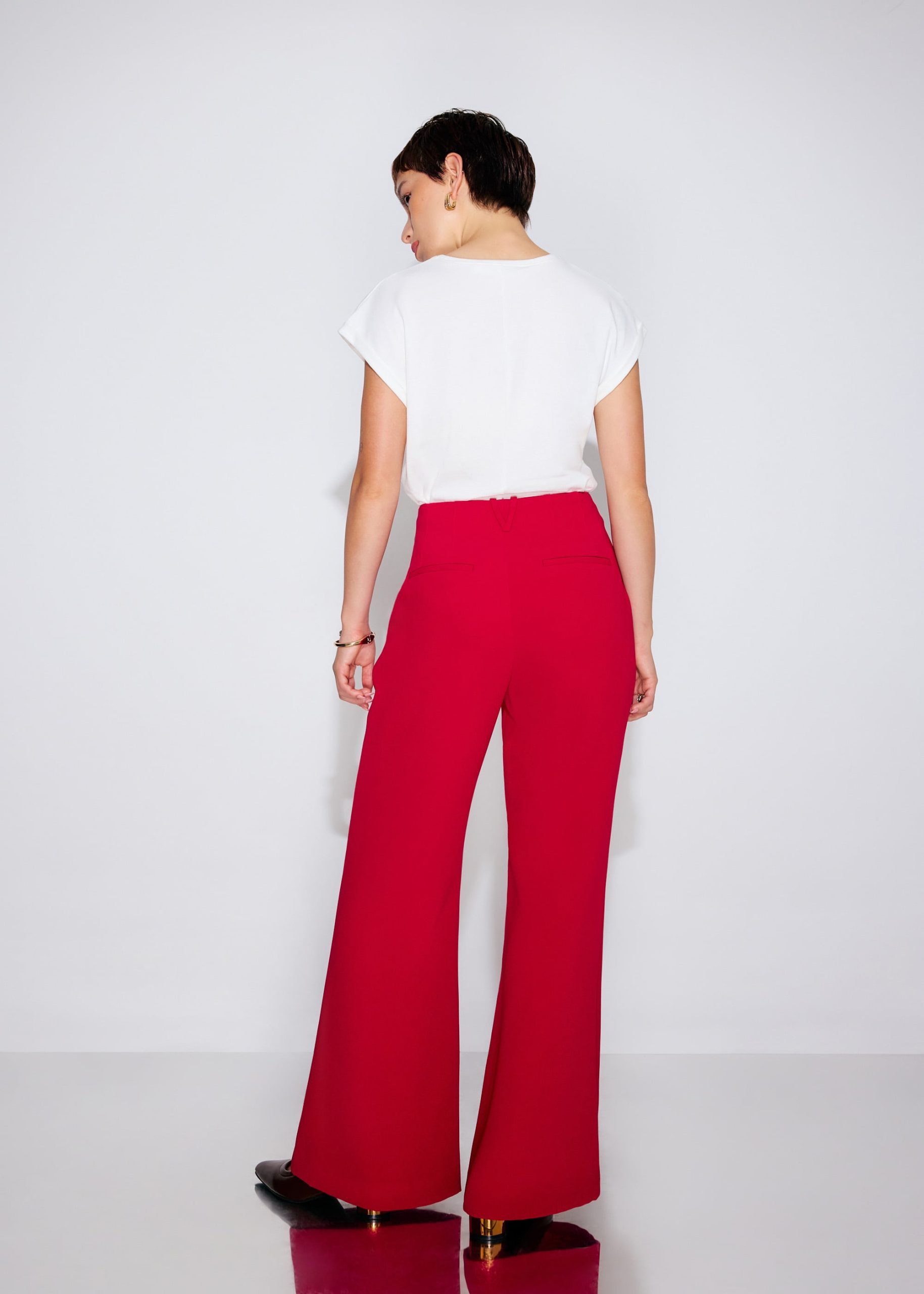 PETITE Leggy??Pvara Crepe Kick Flare Pants - Image 11