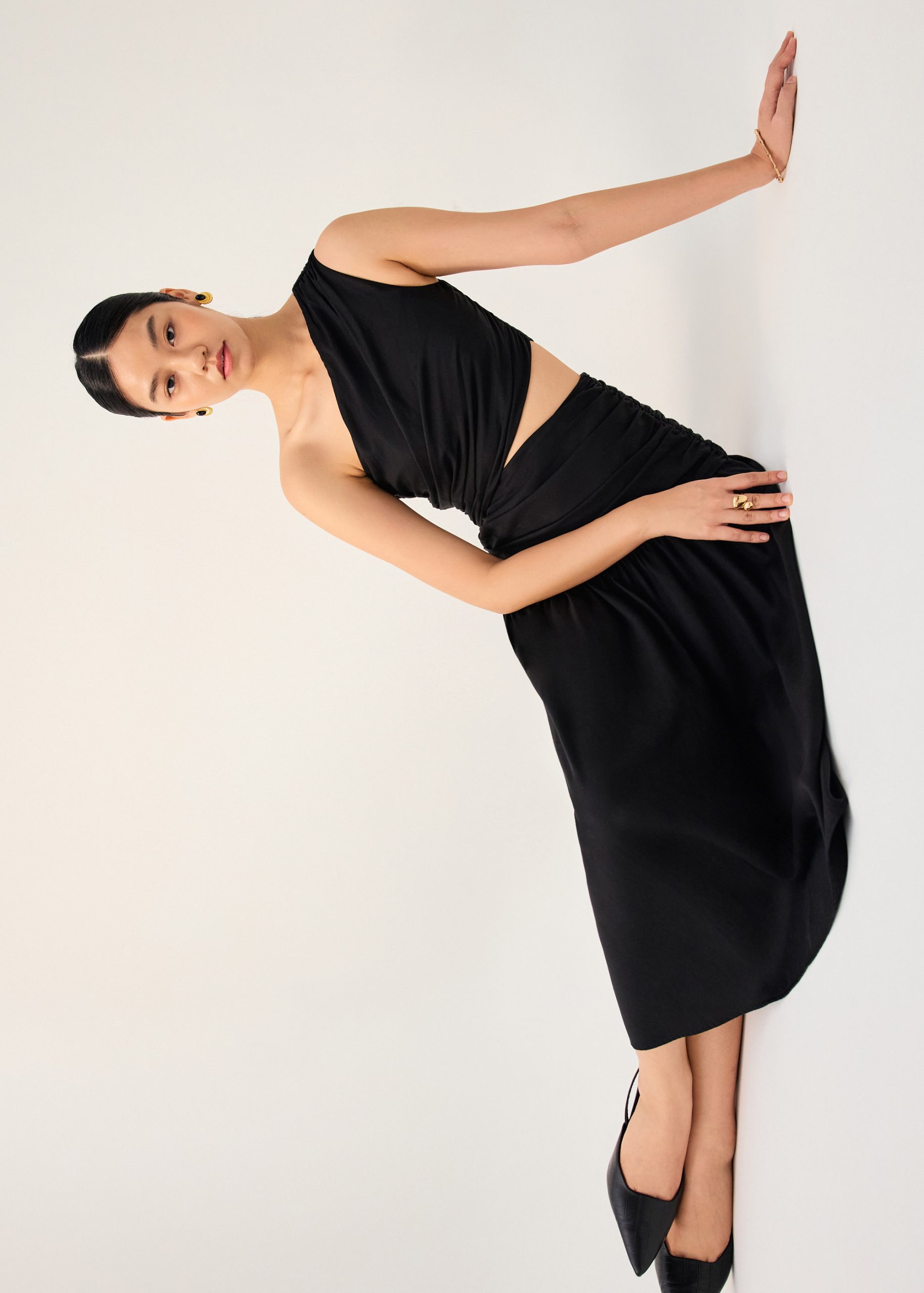 Lyocell Cut Out Toga Fit & Flare Maxi Dress - Image 5