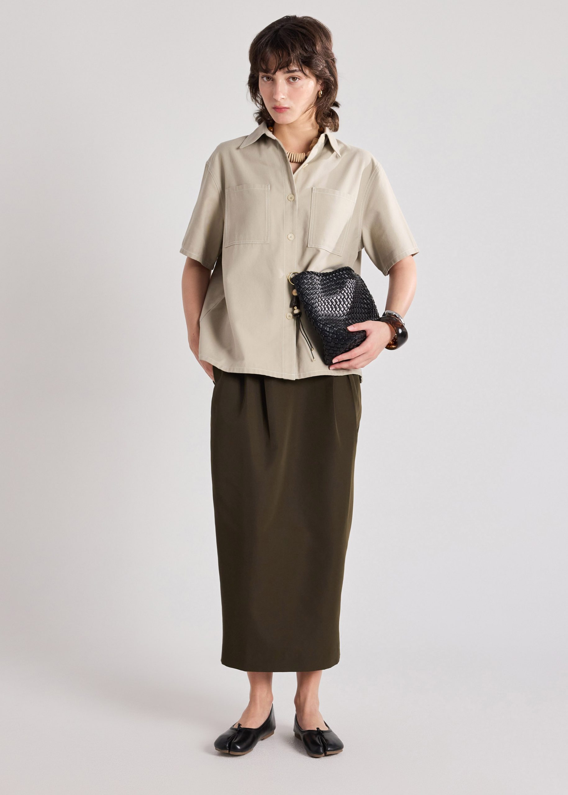 Contrast Stitch Oversized Shirt - Image 14