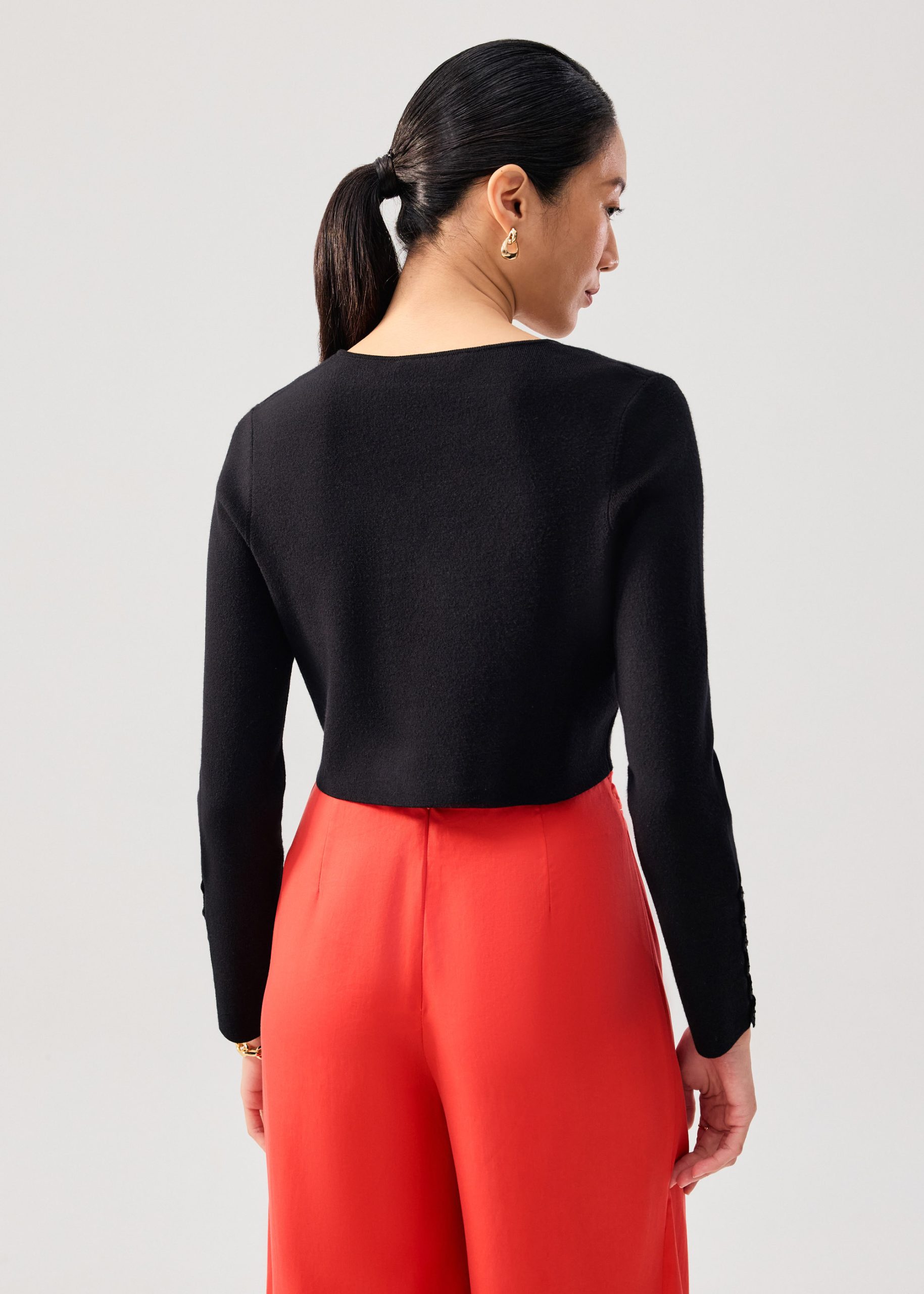 Malee Boxy Knit Scallop Edge Cardigan - Image 31