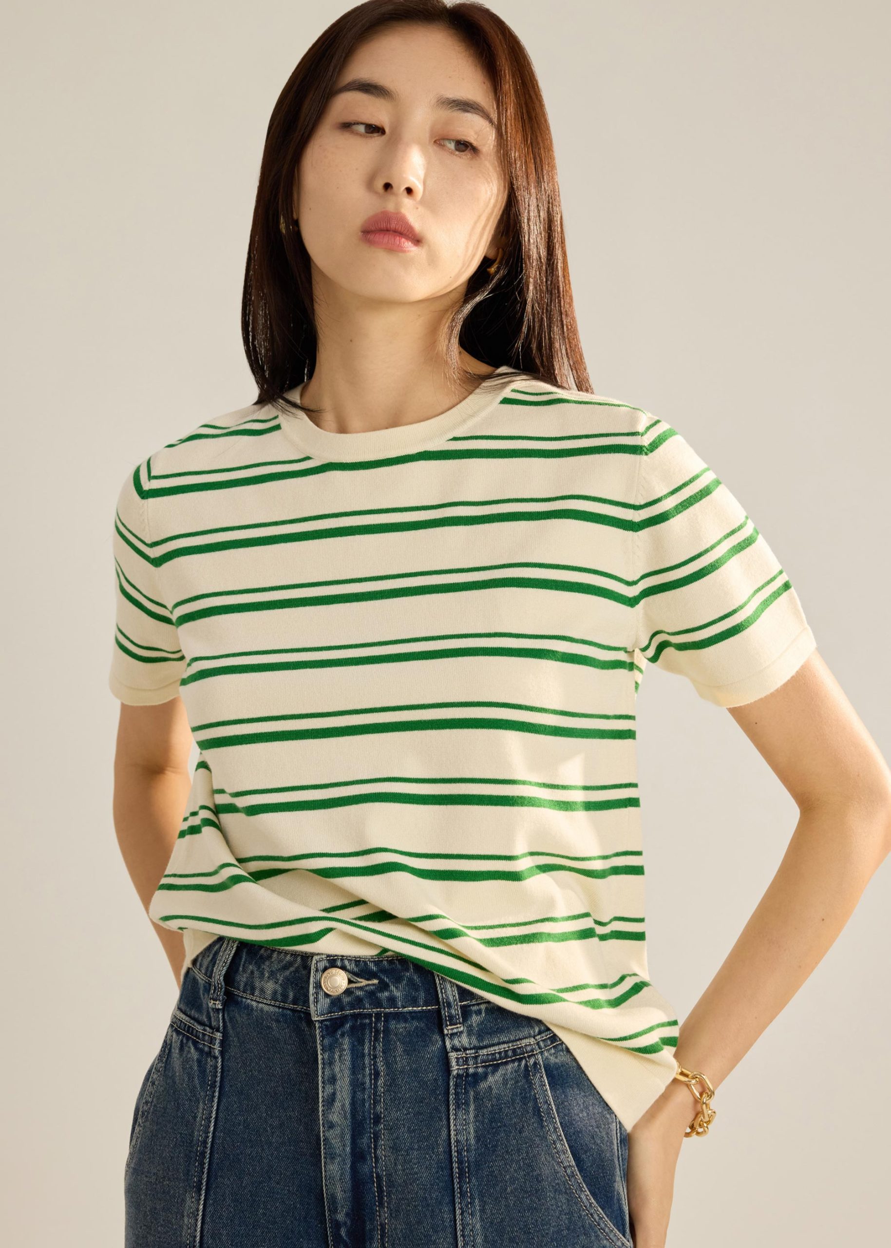 Alex Striped Knit Tee - Image 10