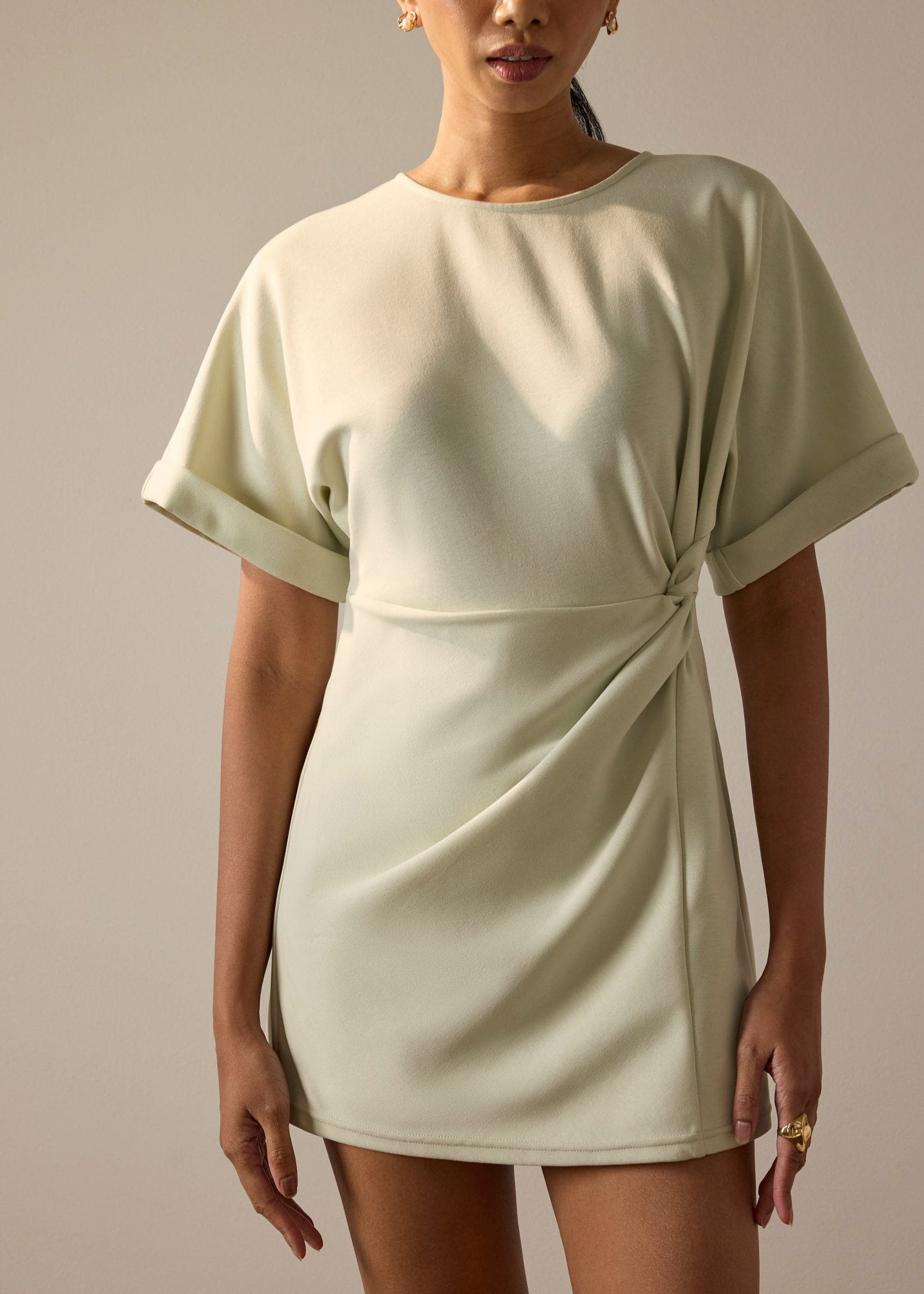 Cotton Twist Knot A-Line Romper - Image 5