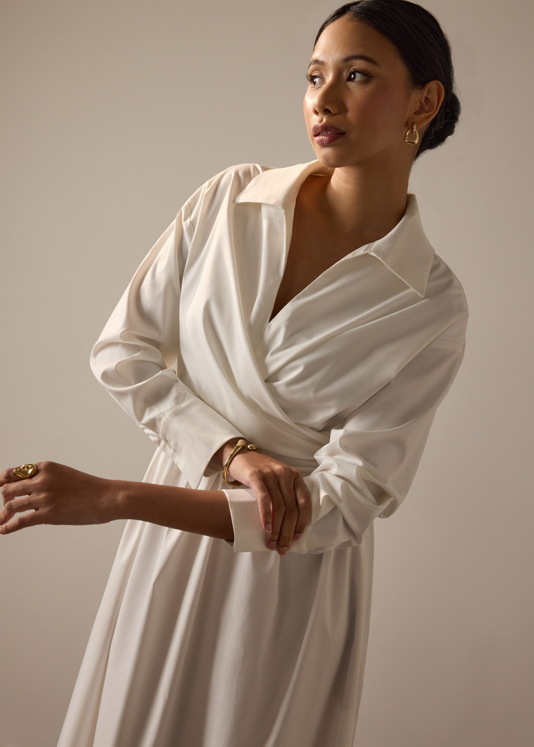Rama RuchedReady® Poplin Fit & Flare Dress - Image 3