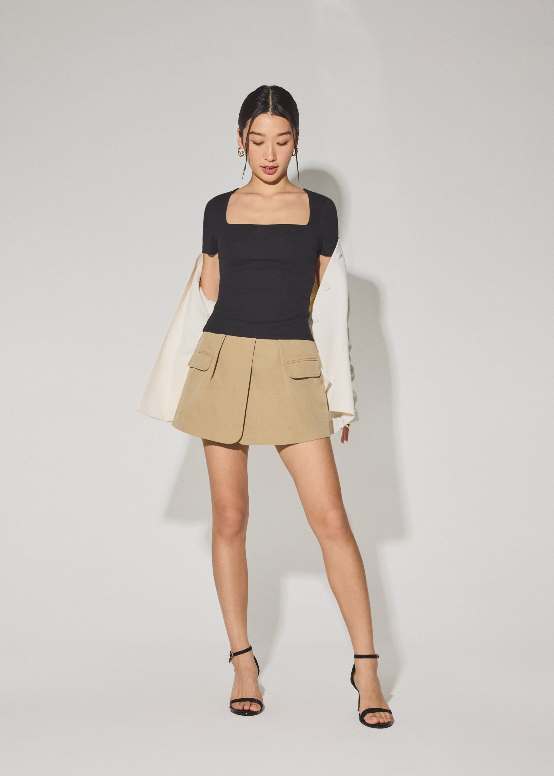 BraFree by LB Jada Square Neck Fitted Tee - Image 16
