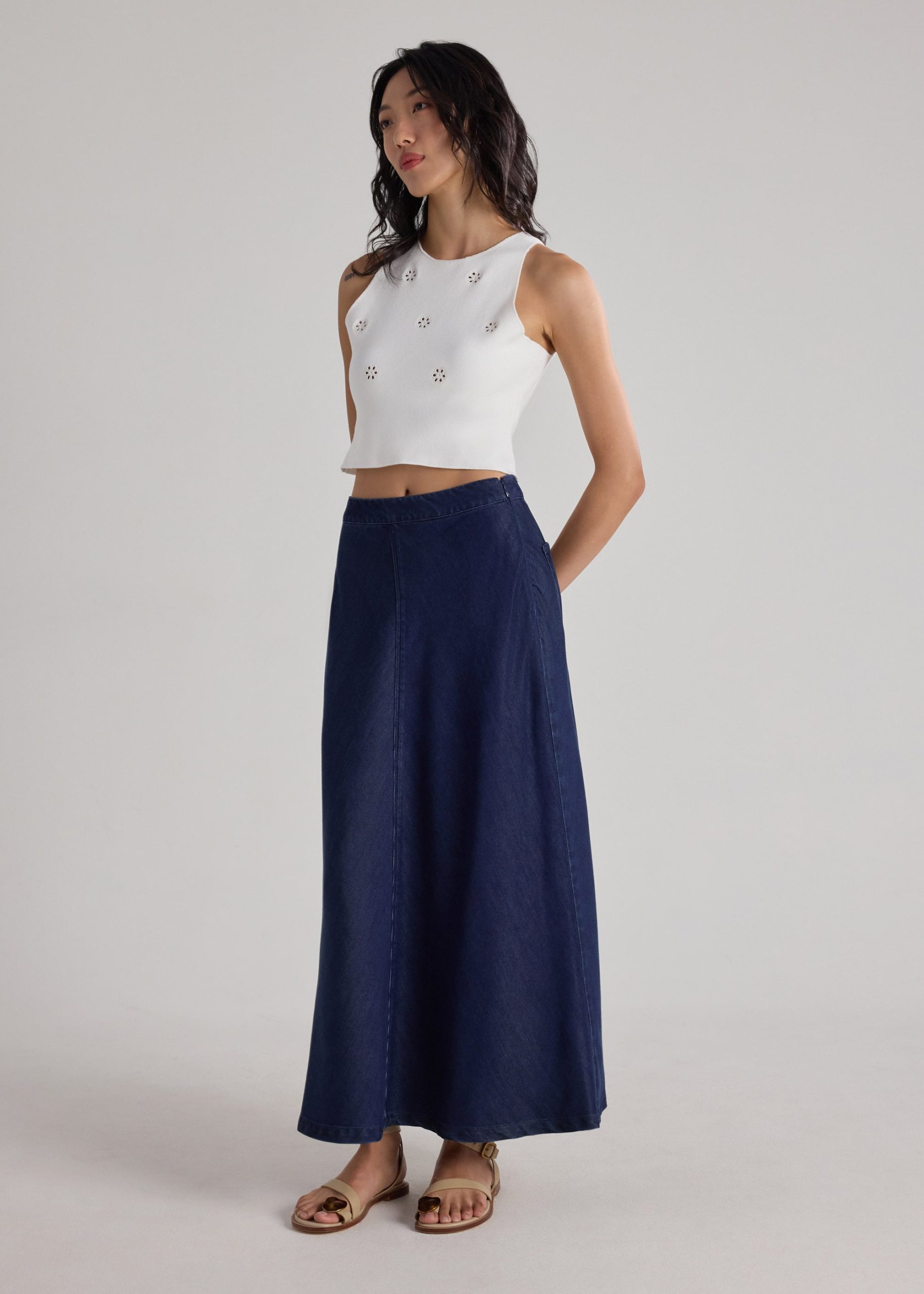 Floral Eyelet Knit Tank - Image 2