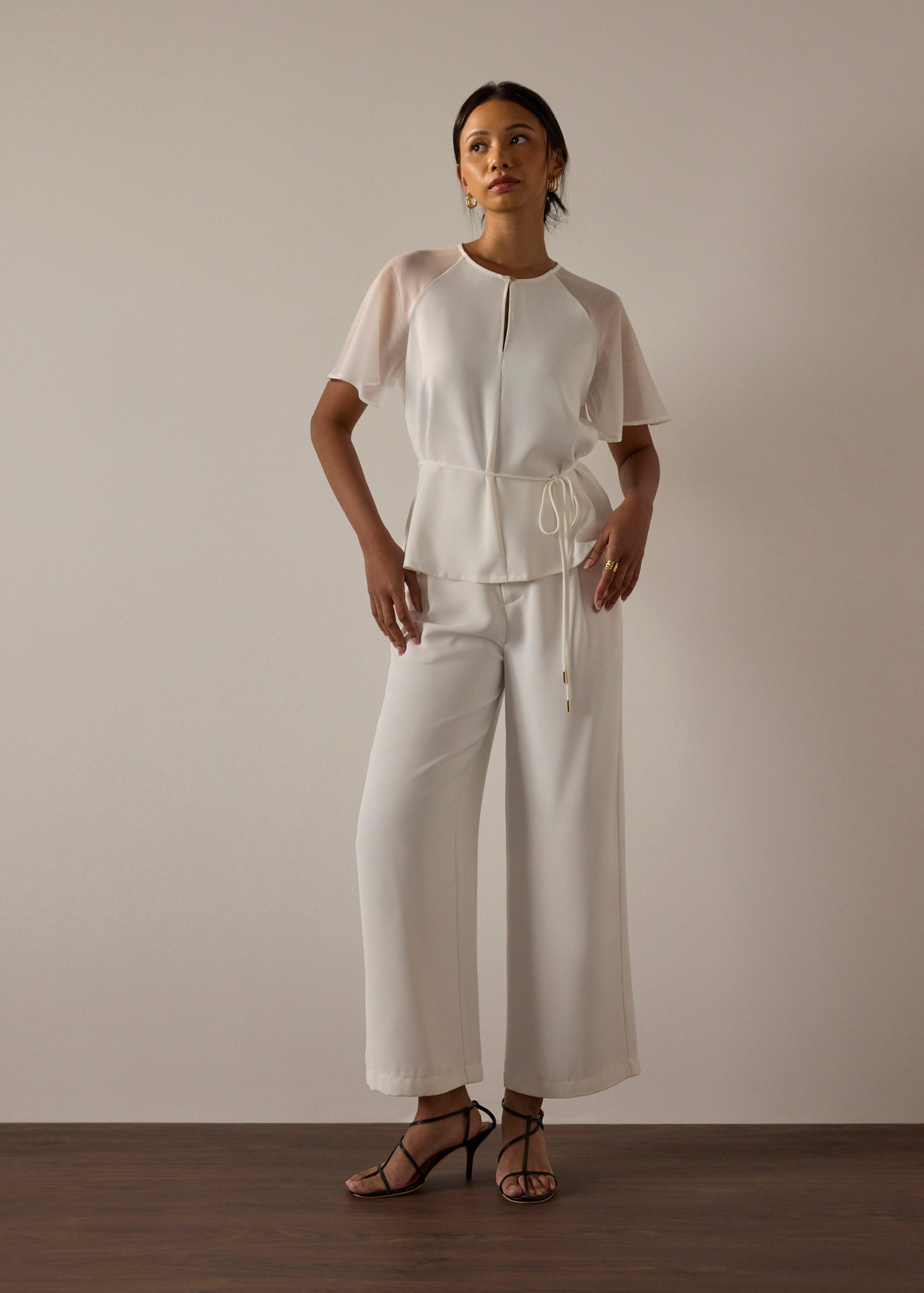 Gela Crepe Top With Sash - Image 2
