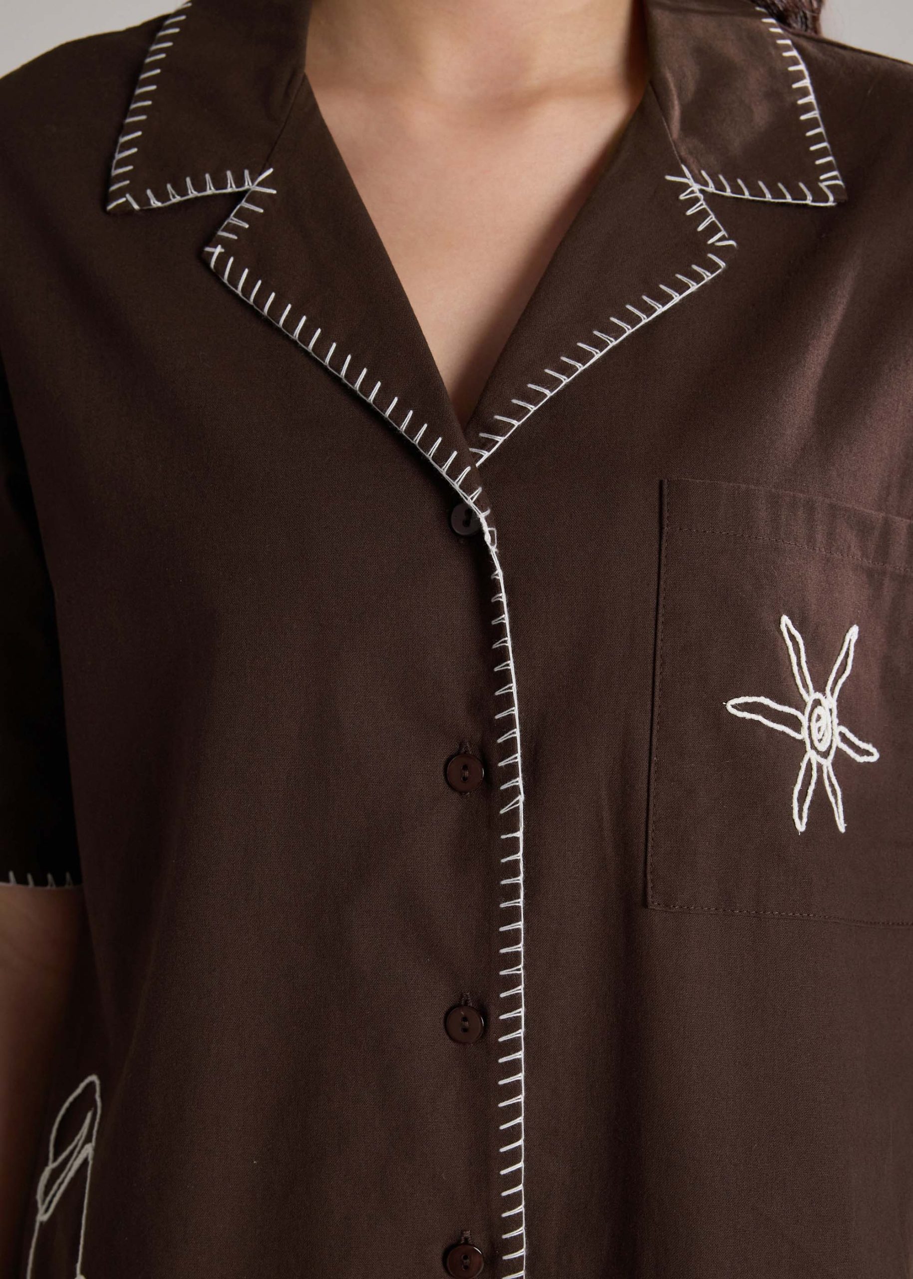 Cotton Shirt in Coastal Charm Embroidery - Image 14