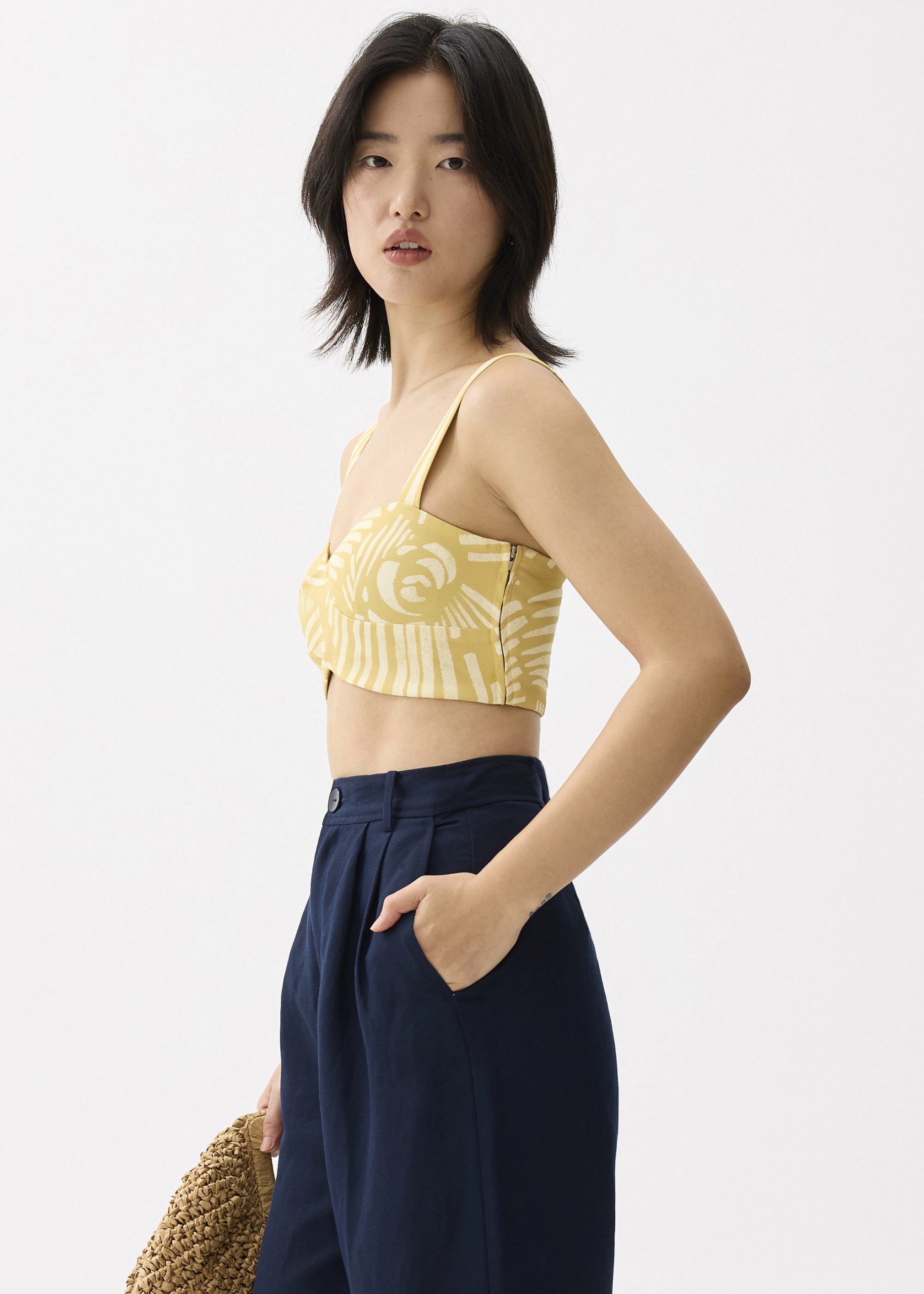 BraFree by LB Cropped Bustier Top in Kekana - Image 7