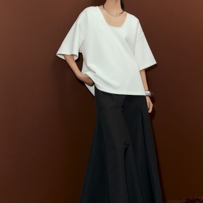 Neoprene Oversized Shell Top