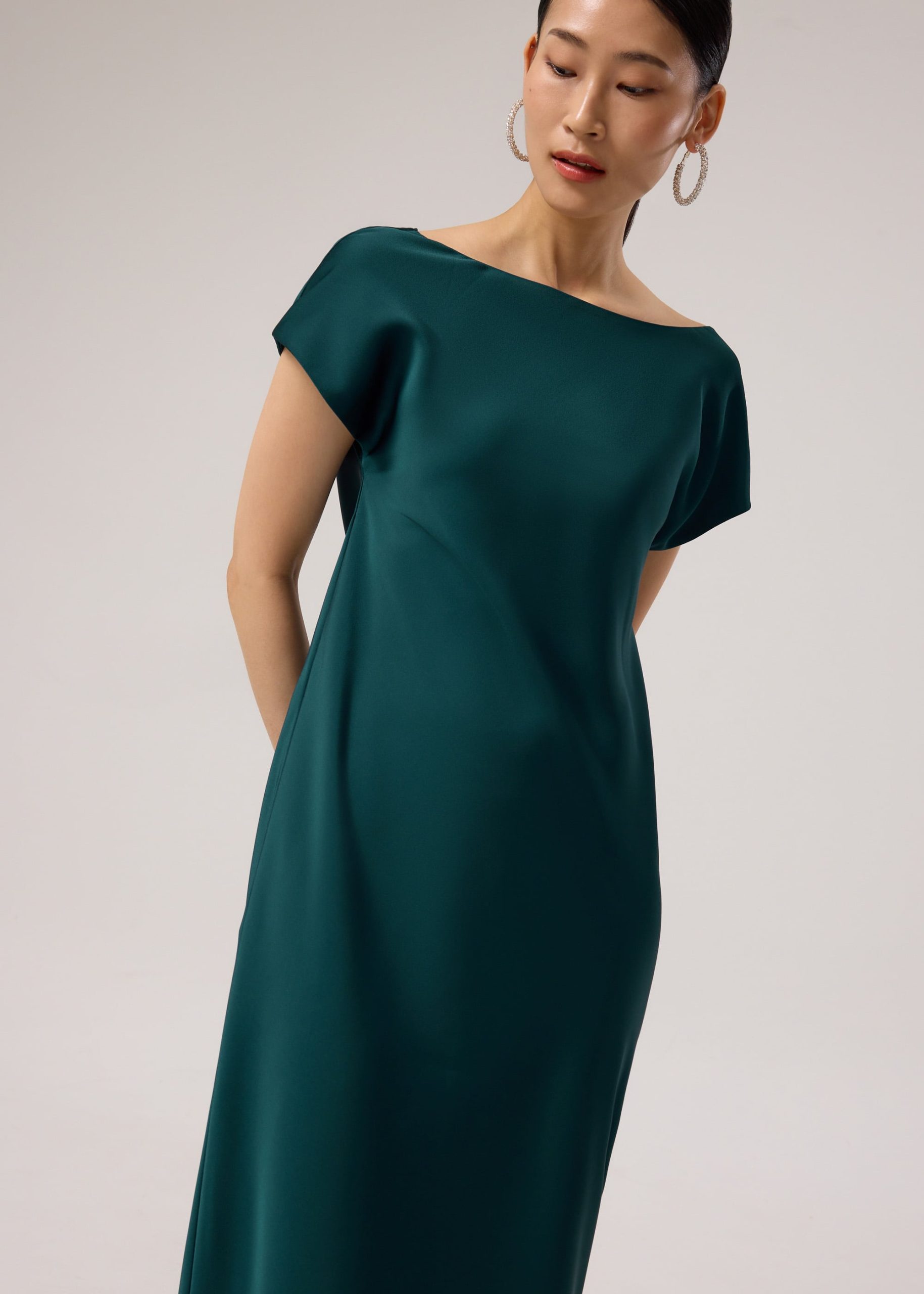 Satin Bias Cut Midaxi Dress - Image 13