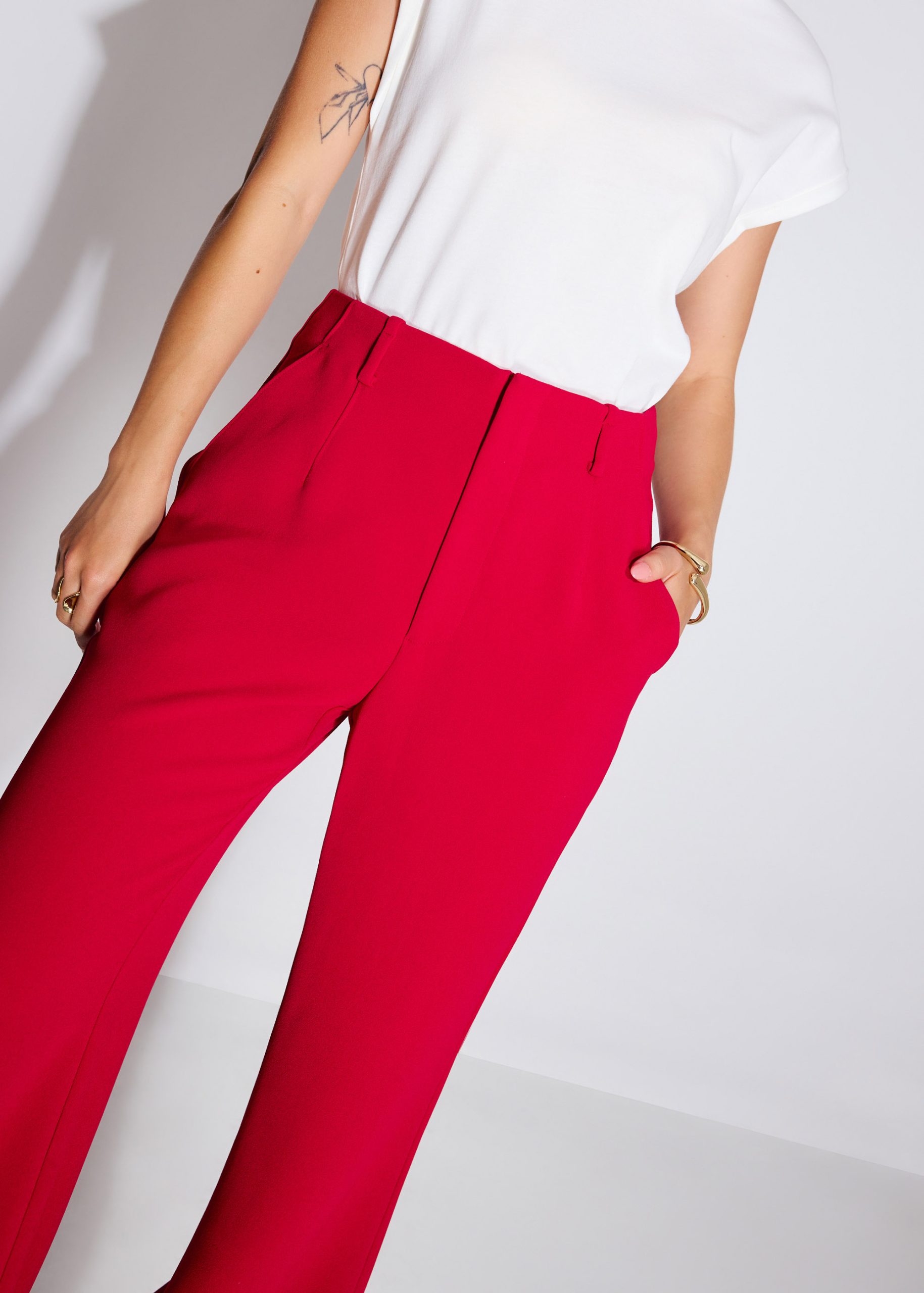 PETITE Leggy??Pvara Crepe Kick Flare Pants - Image 9