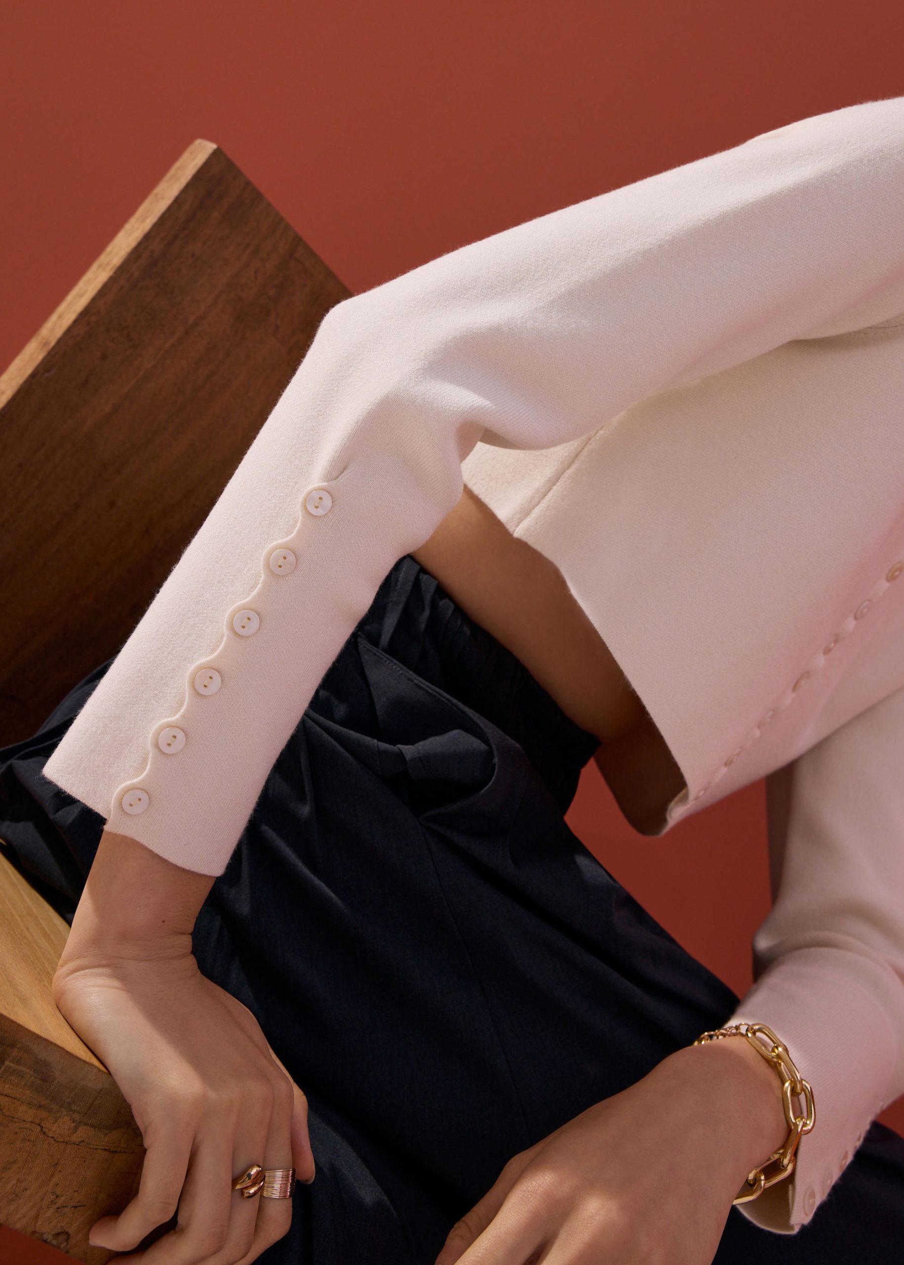 Malee Boxy Knit Scallop Edge Cardigan - Image 13