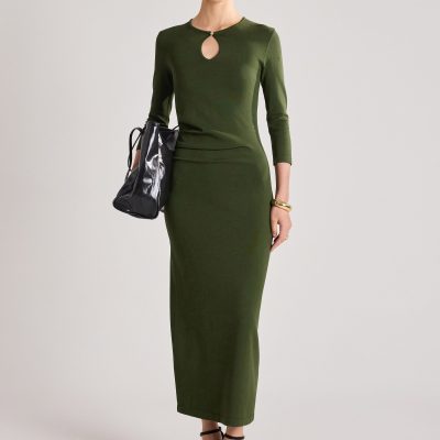 Knit Keyhole Column Dress