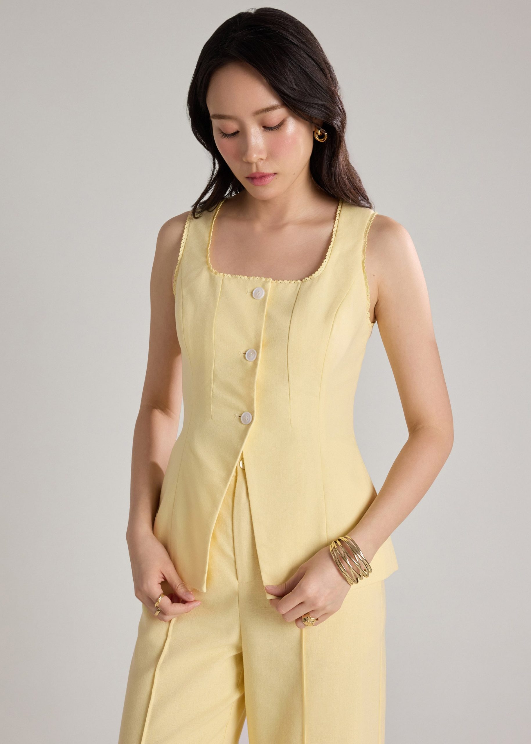 Lace Trim Fitted Top - Image 14