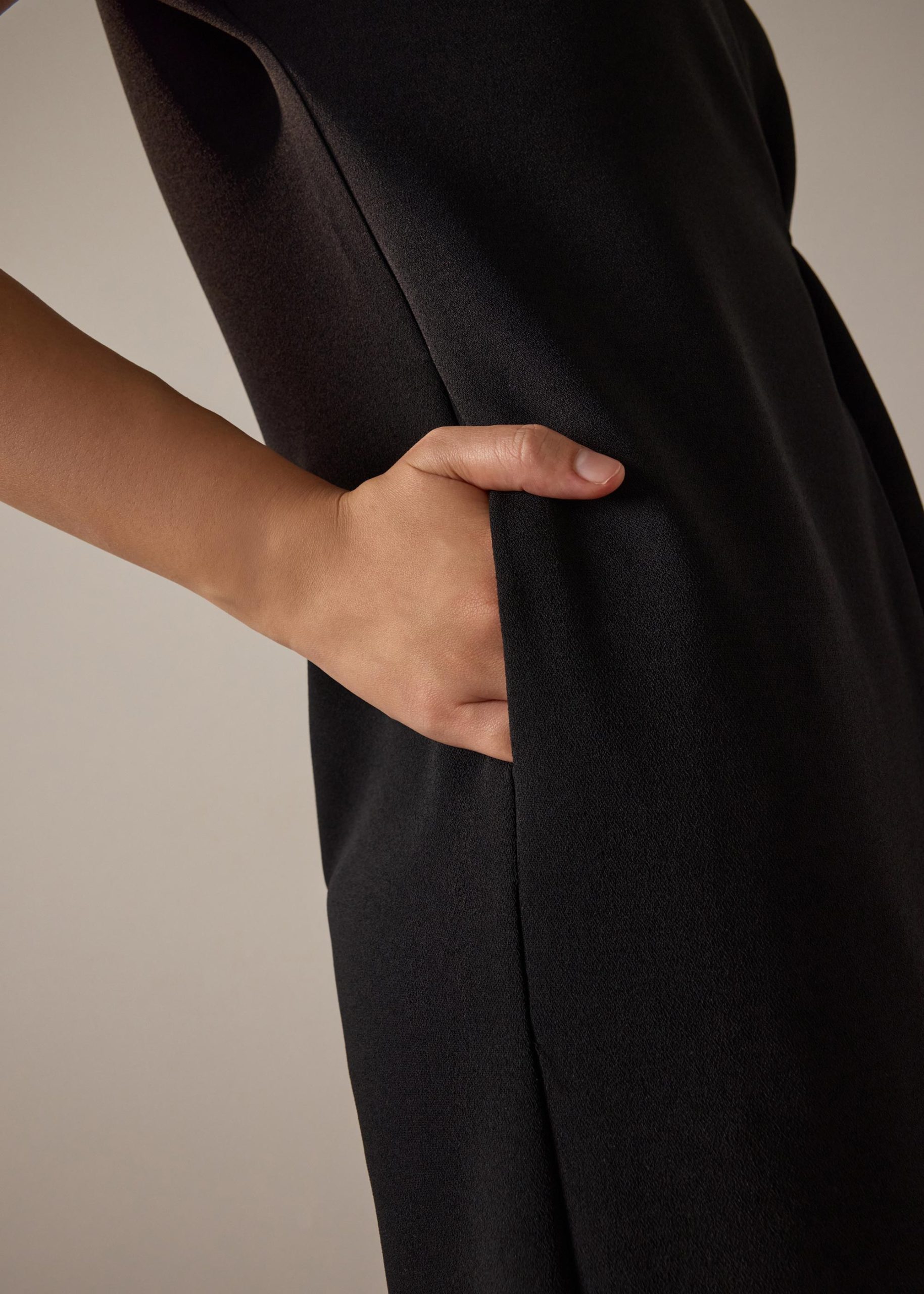 Namtan Crepe Boat Neck Column Midi Dress - Image 6