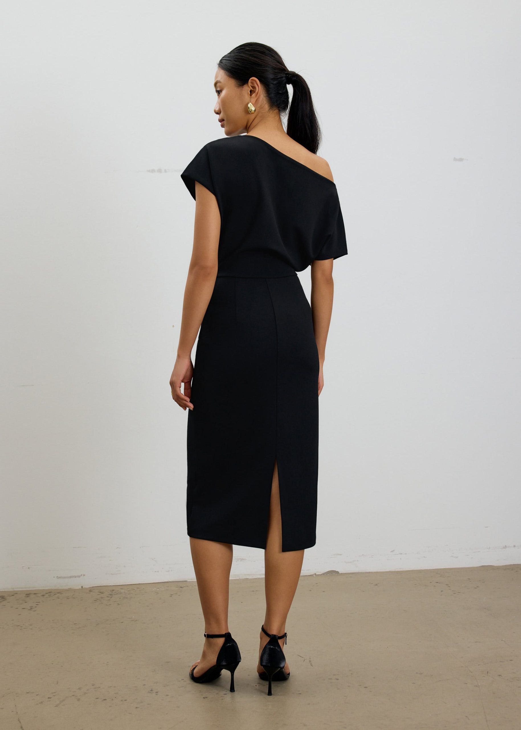 Amala Multi-way Drape Midi Dress - Image 3