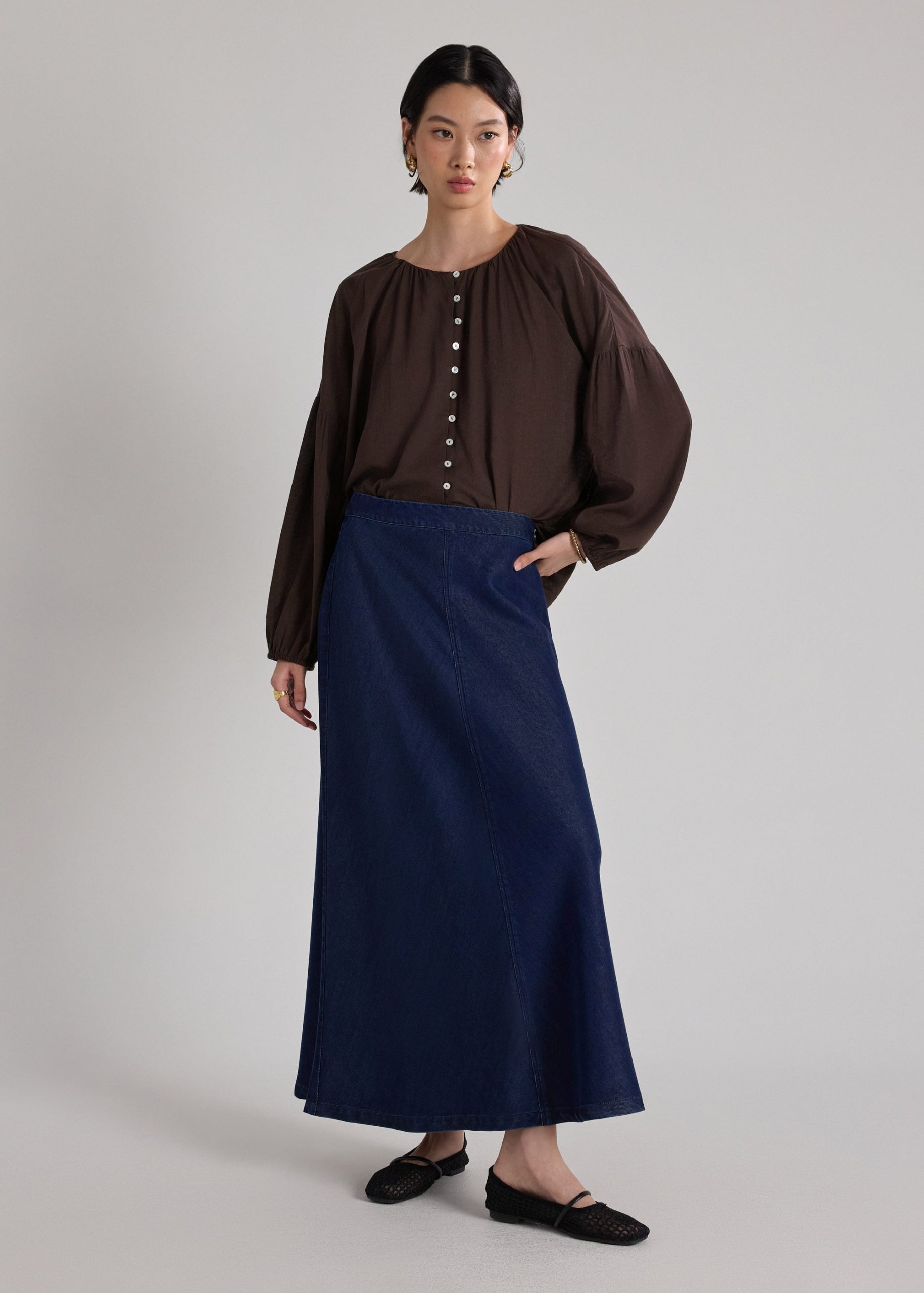 Relaxed Poet Sleeve Blouse - Image 2