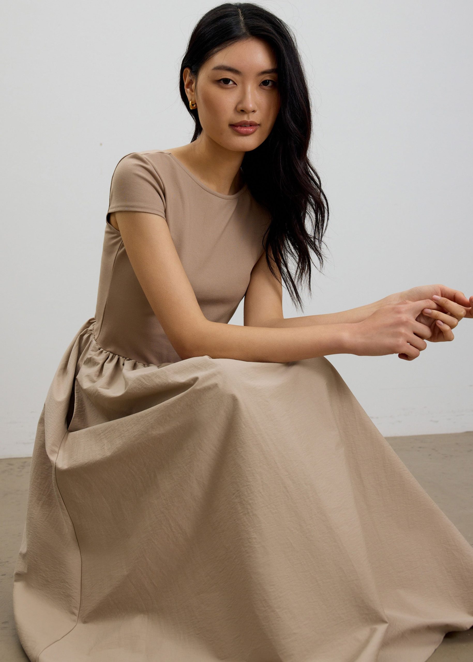 Round Neck Fit & Flare Midaxi Dress - Image 7