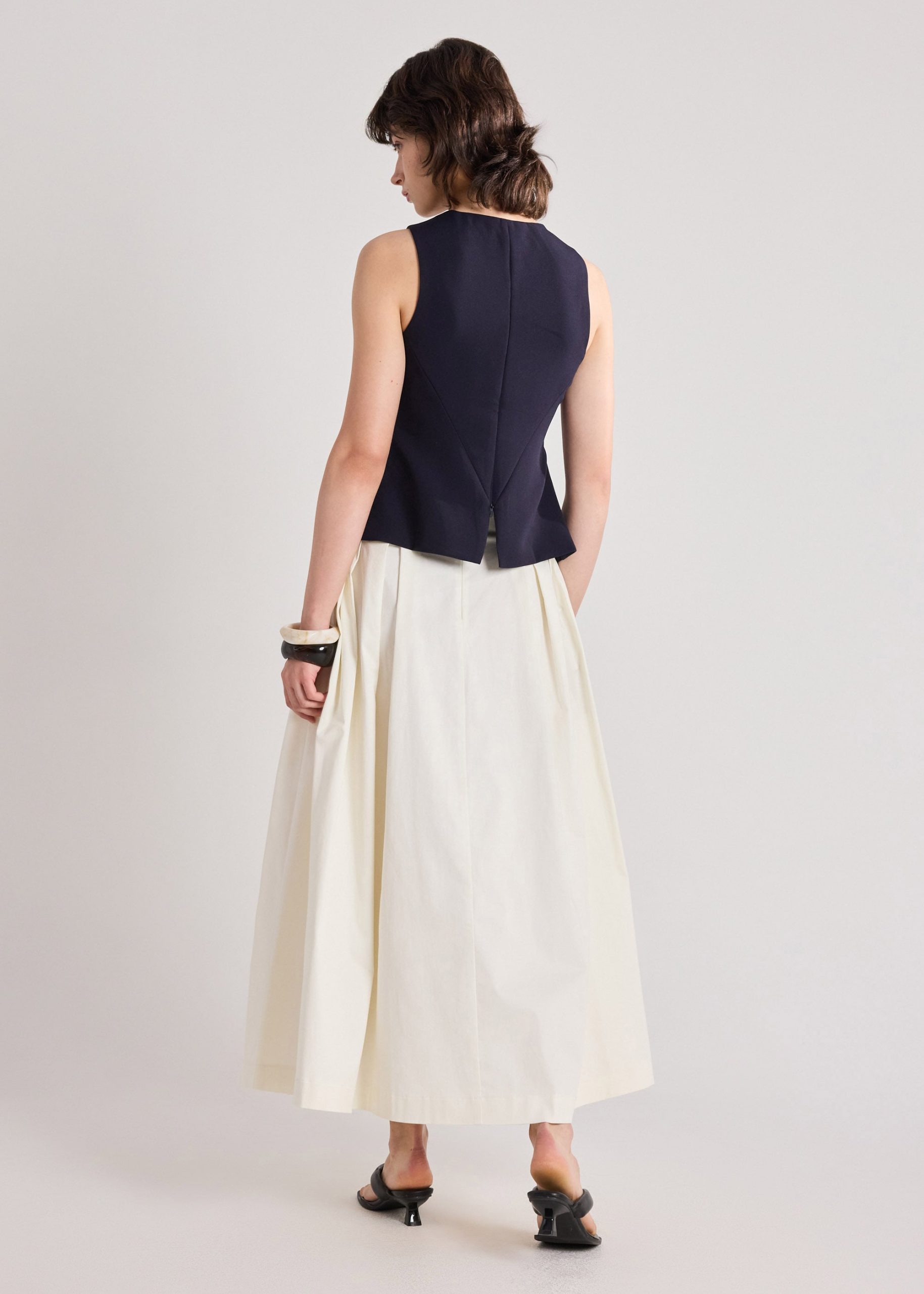 Crepe Draped Pleat Top - Image 17