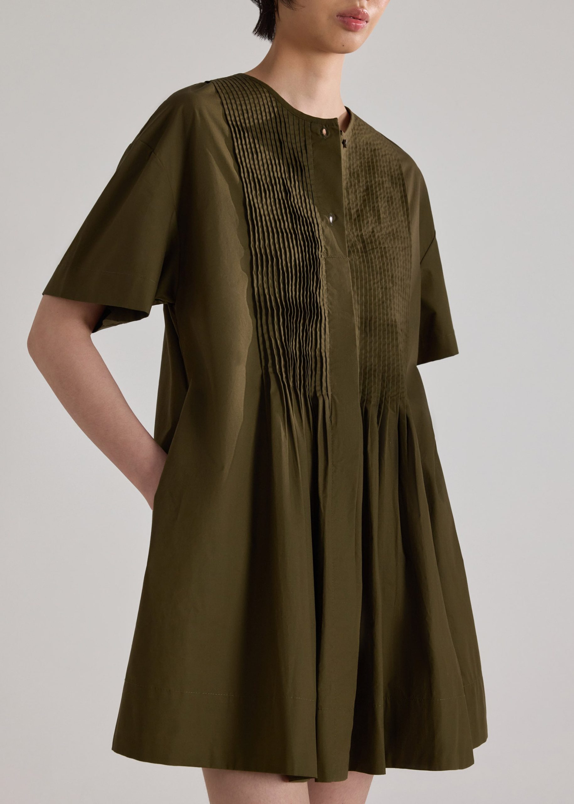 Cotton Pintuck Mini Dress - Image 6