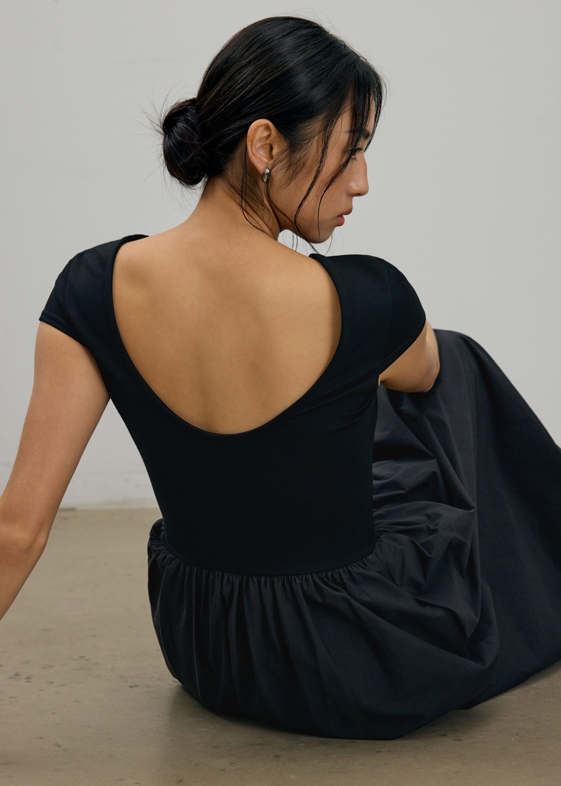 Round Neck Fit & Flare Midaxi Dress - Image 2