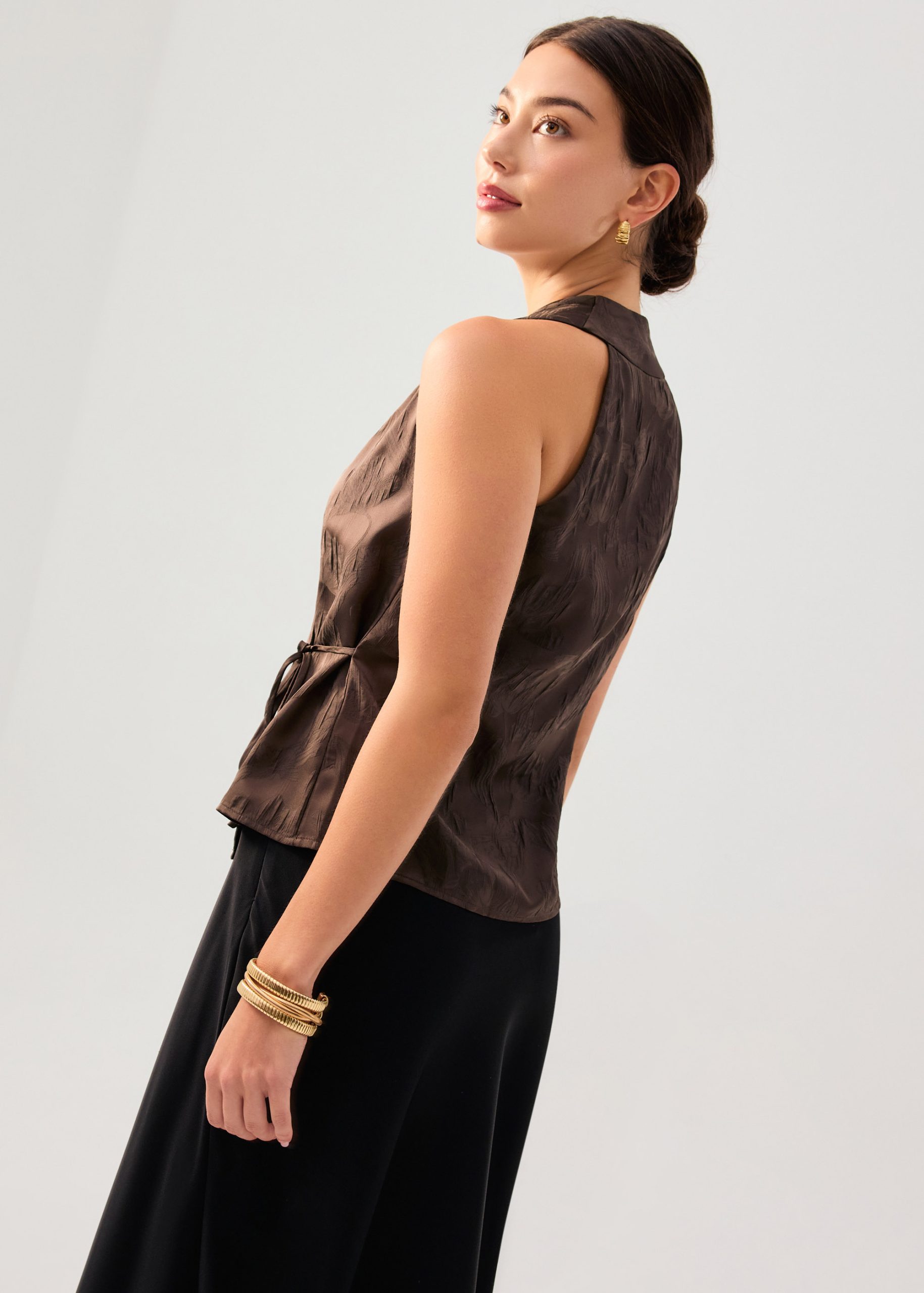 Kareena Front Wrap Satin Top - Image 20