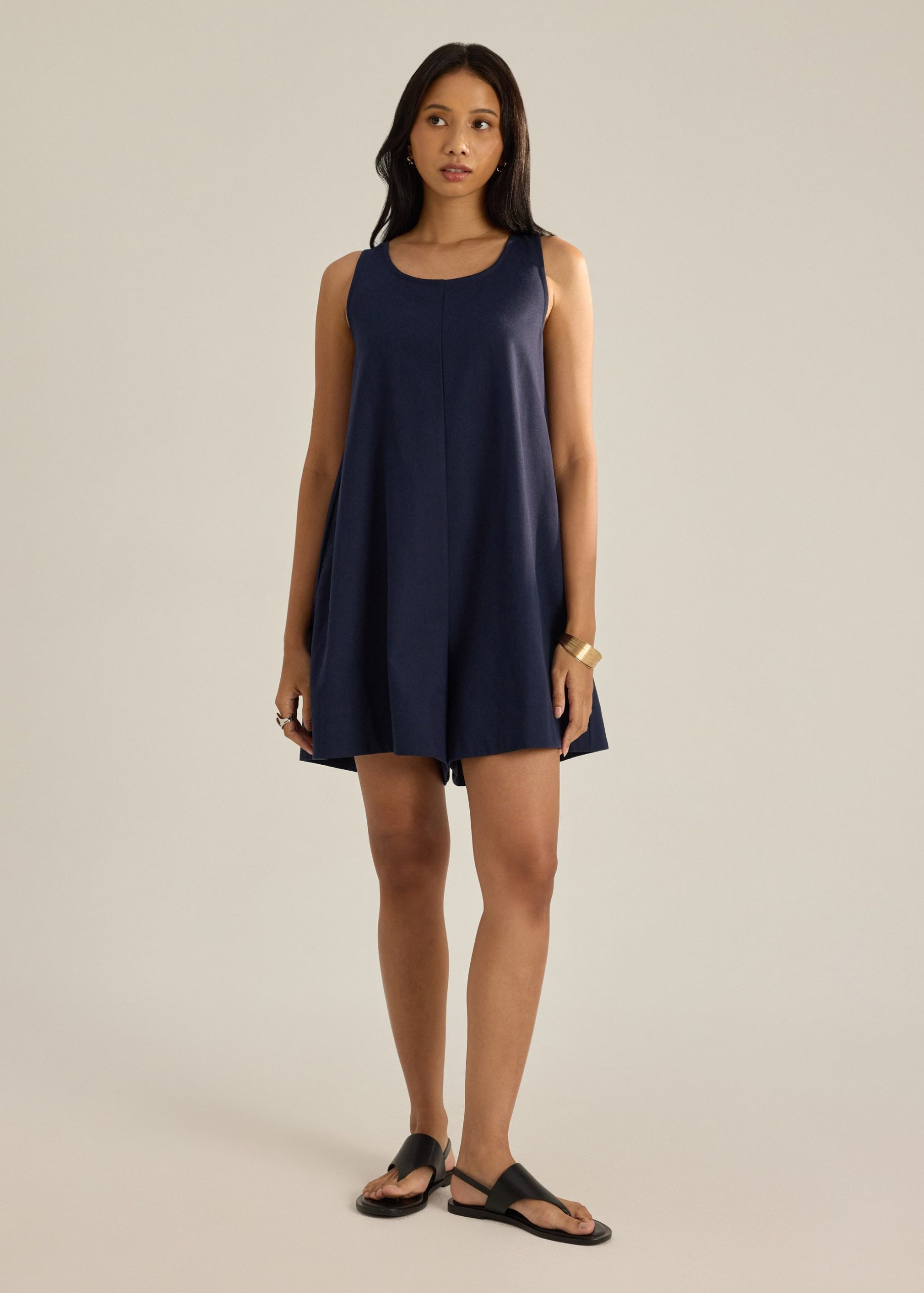 Back Tie A-Line Romper - Image 3