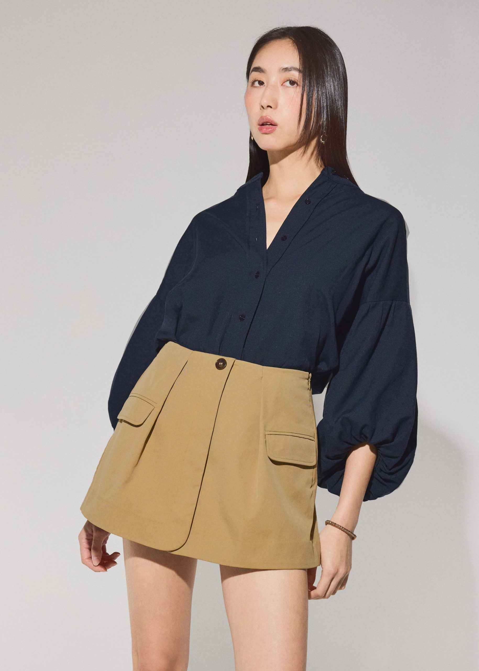 Lyocell Cargo A-line Mini Skort - Image 11