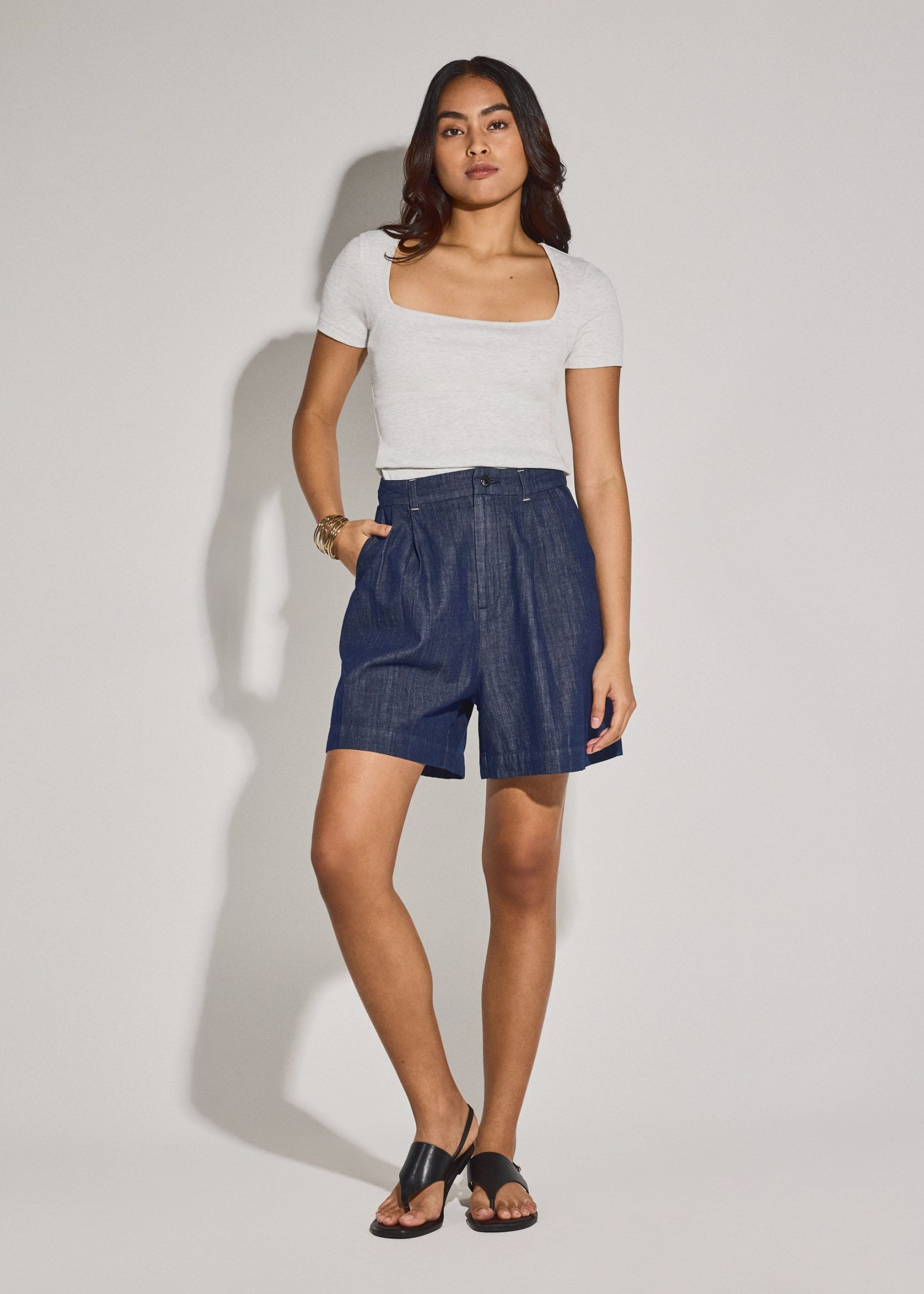BraFree by LB Jada Square Neck Fitted Tee - Image 13