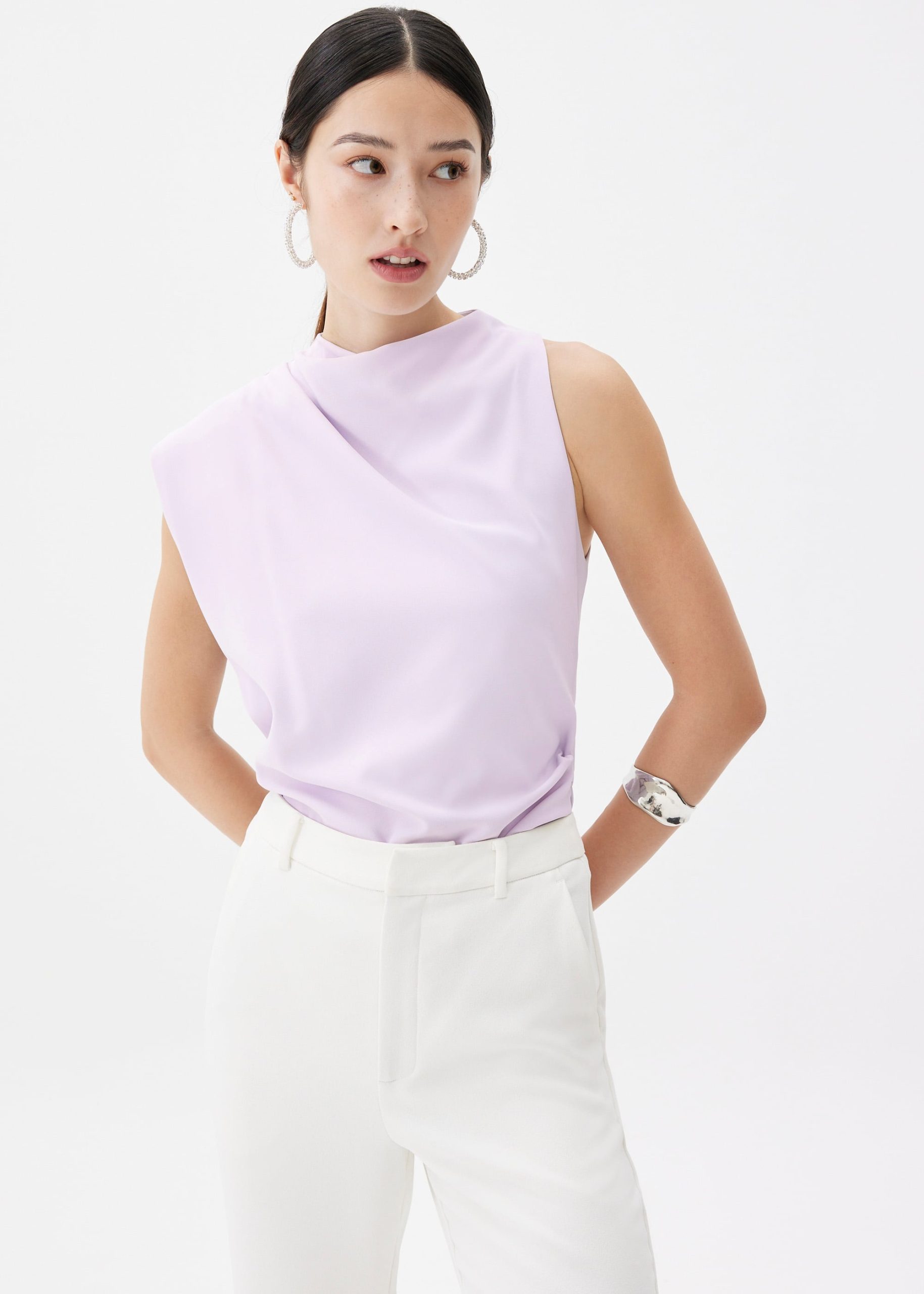 Maya Asymmetric Drape Blouse - Image 6