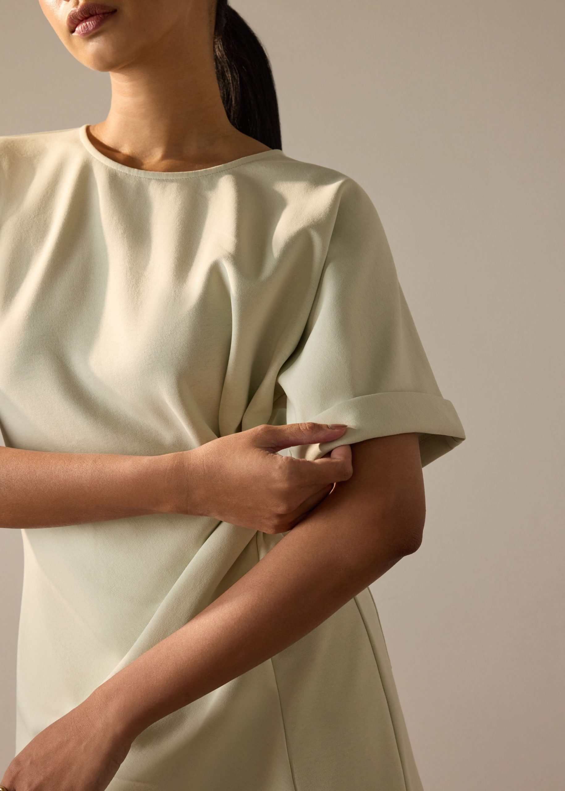 Cotton Twist Knot A-Line Romper - Image 4