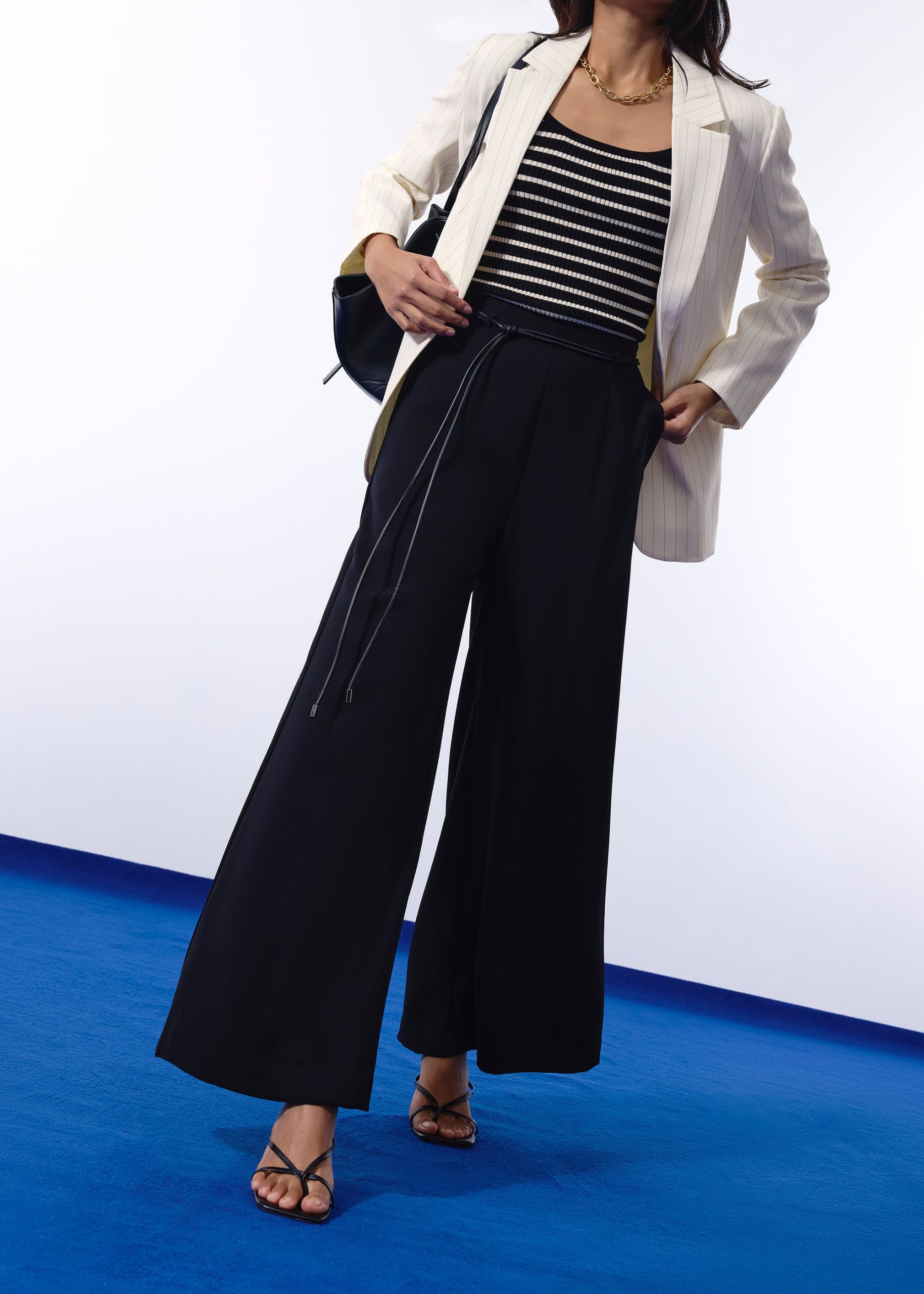Leggy??Jules Tailored Crepe Palazzo Pants - Image 7