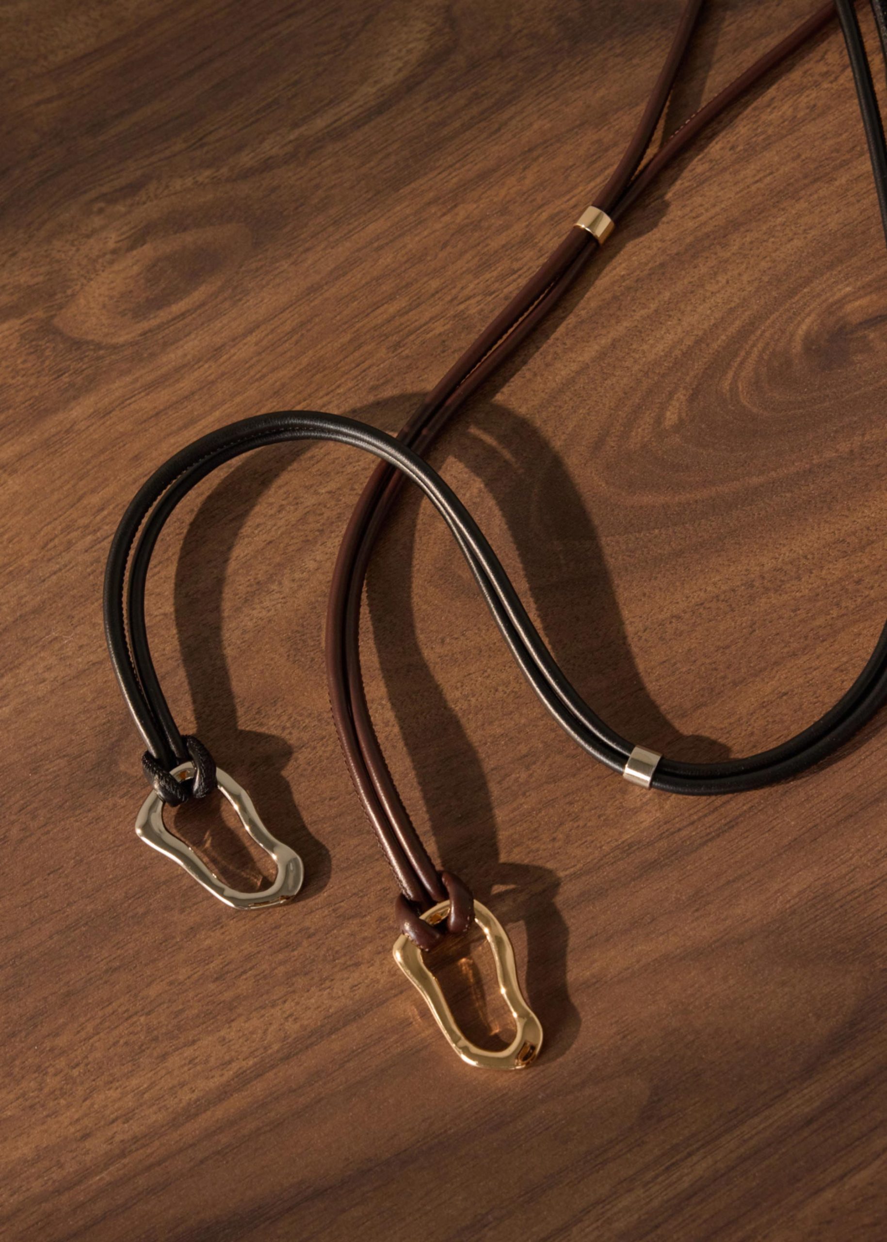 Vegan Leather Buckle Cord Belt - Image 9