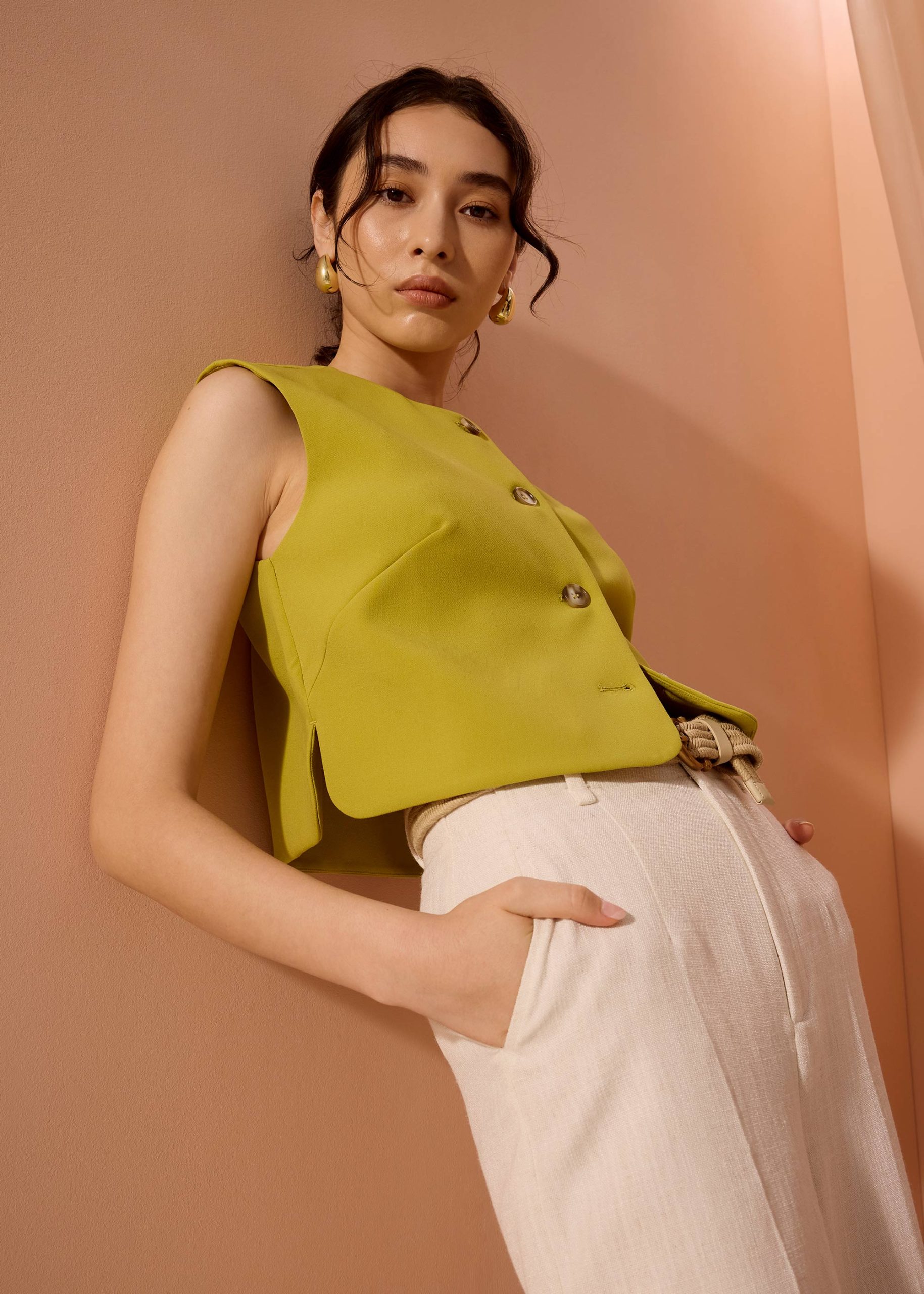Sammie Boxy Button Down Crop Top - Image 12