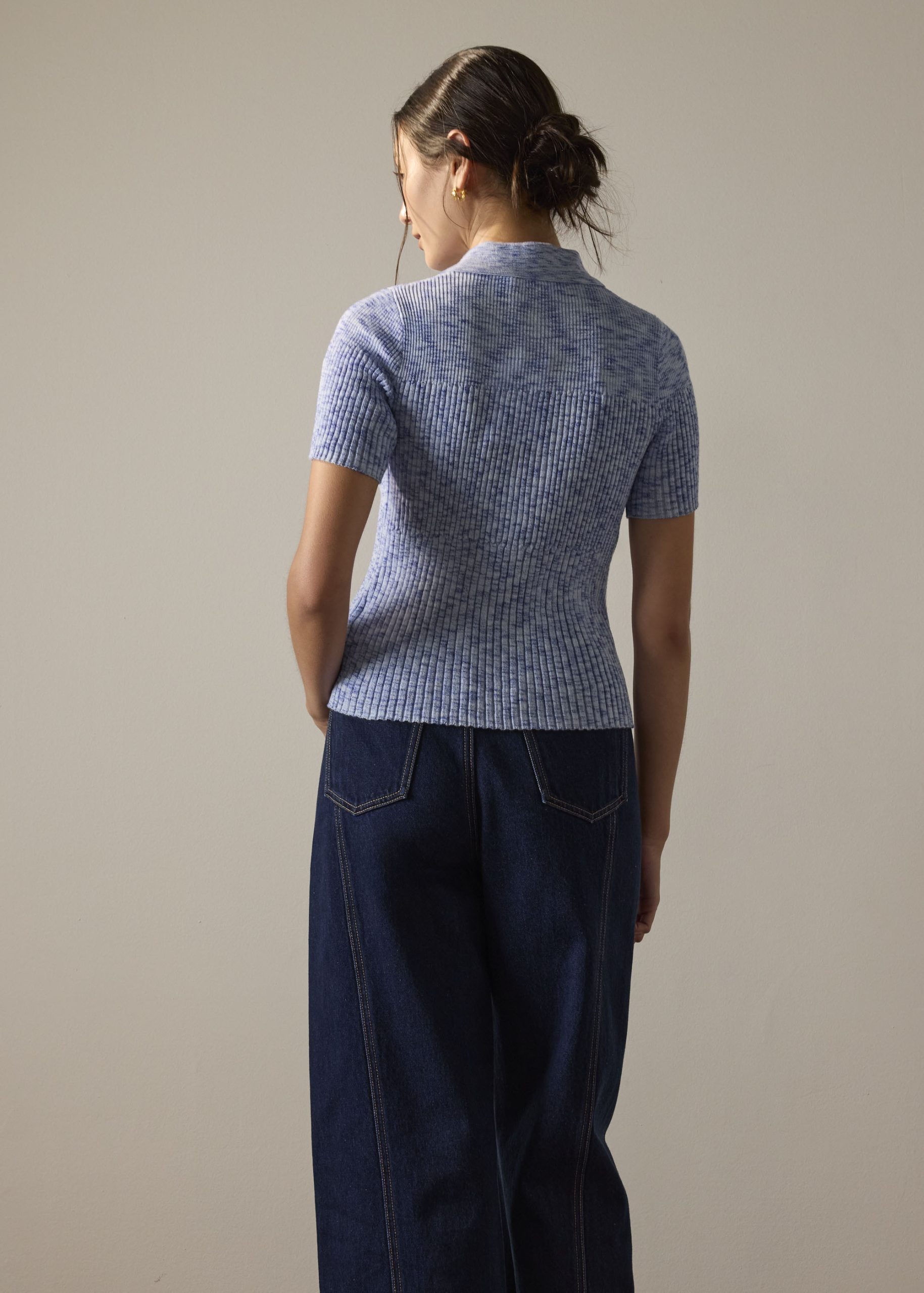 Duo Tone Knit Fitted Top - Image 12