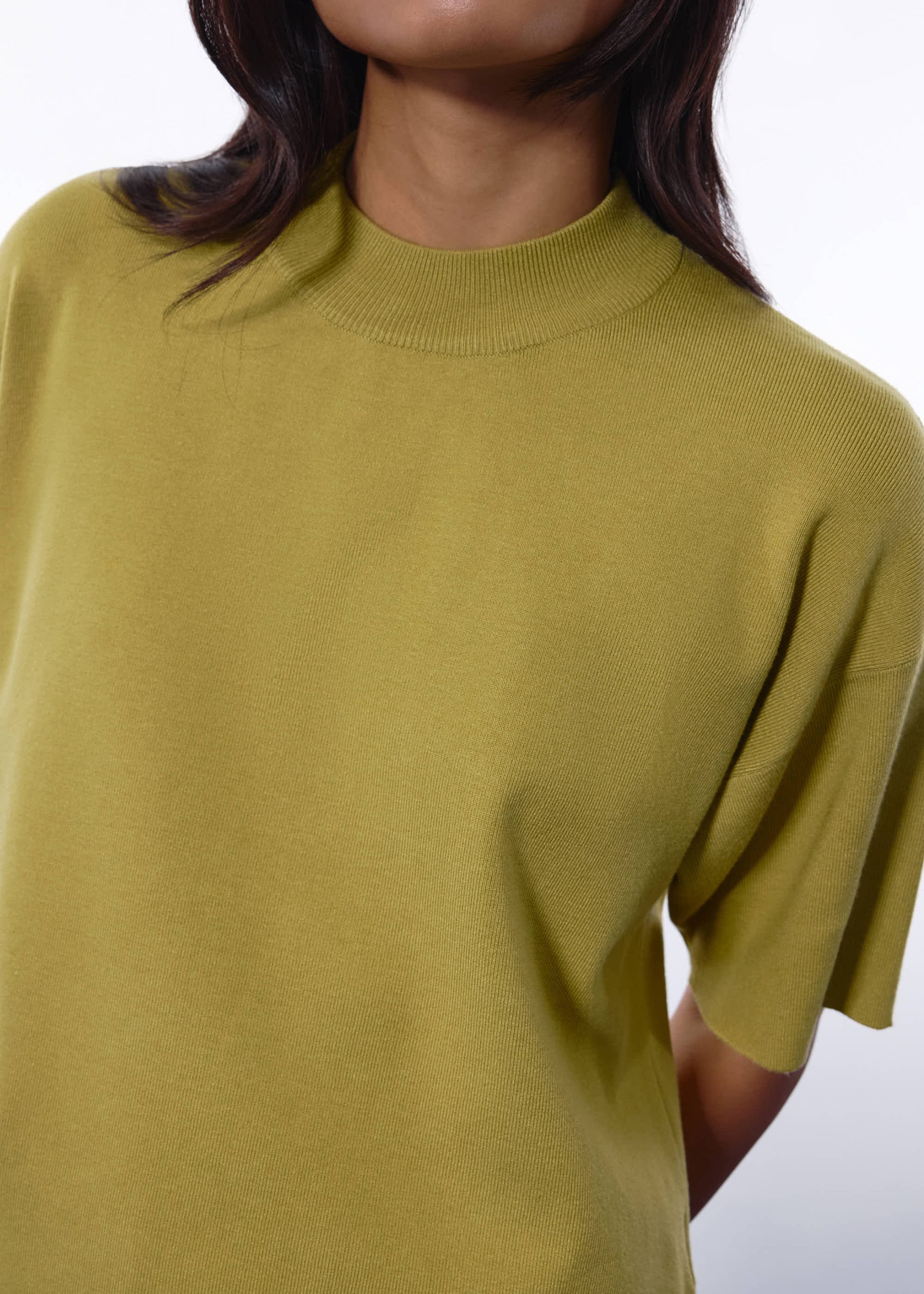 Mia Relaxed Knit Mock Neck Tee - Image 15