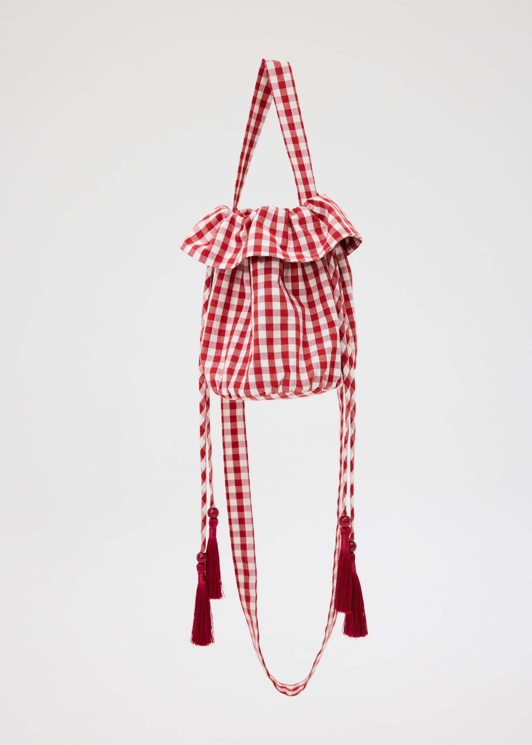 Gingham Drawstring Pouch - Image 3