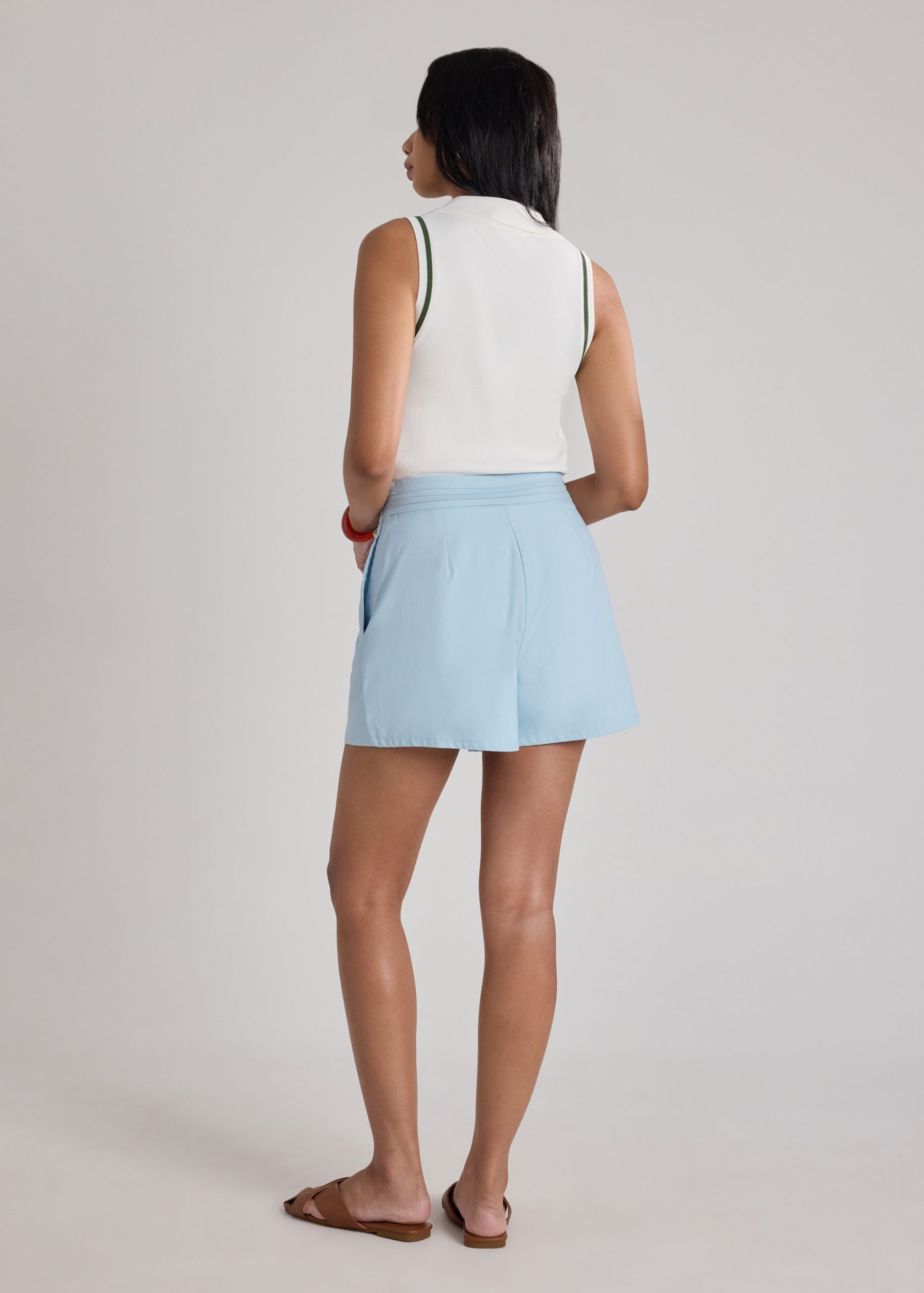 Pintuck A-line Shorts - Image 4