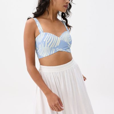 BraFree by LB Cropped Bustier Top in Kekana