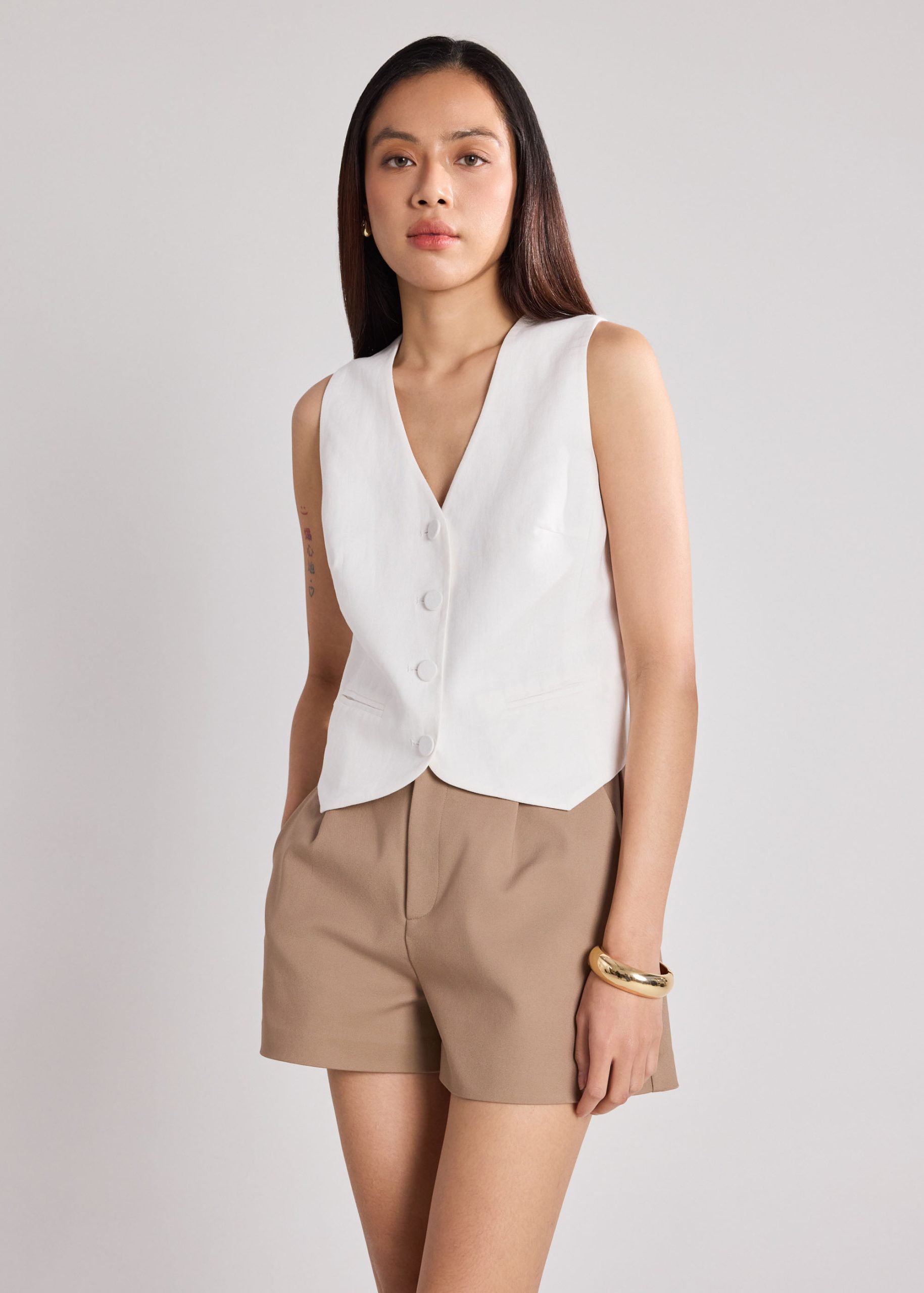 Yuna Premium Linen Vest - Image 3