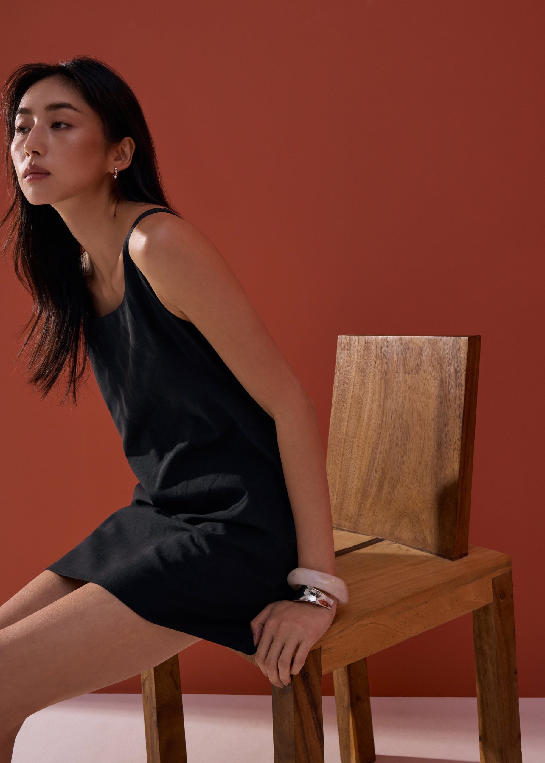 Cotton Square Neck A-line Mini Dress - Image 2