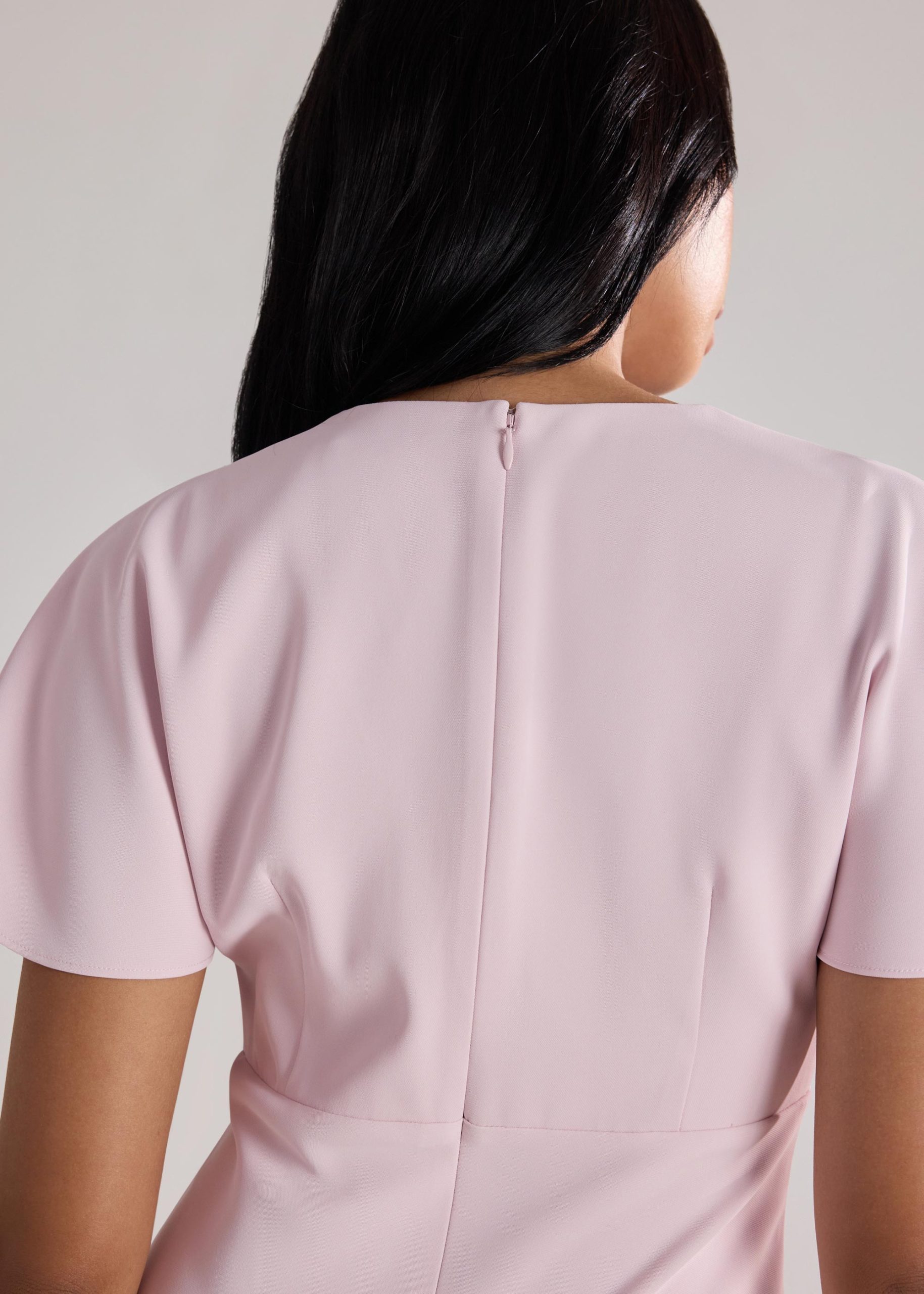 BraFree by LB Crepe Flutter Sleeves Dress - Image 13