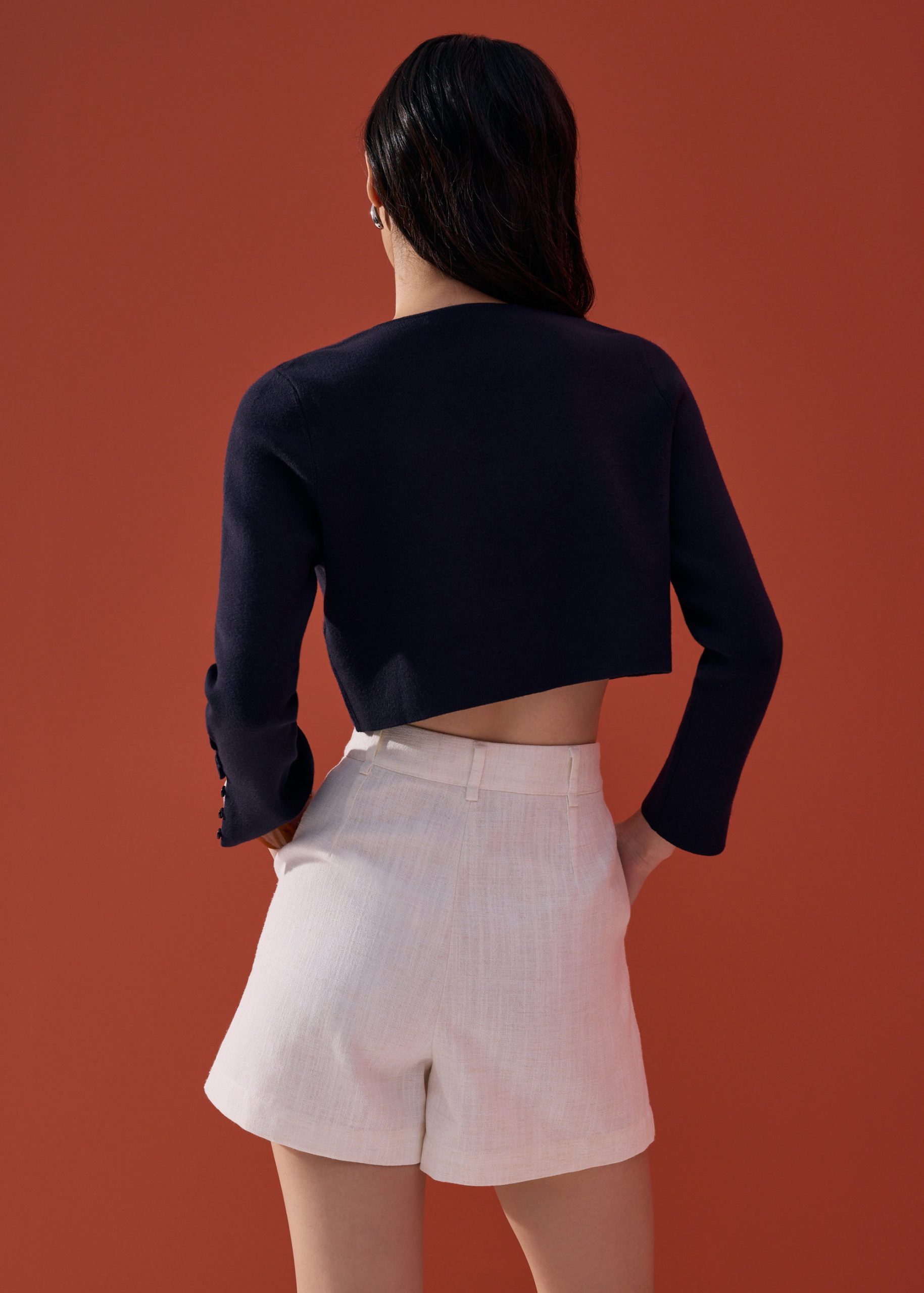Malee Boxy Knit Scallop Edge Cardigan - Image 5