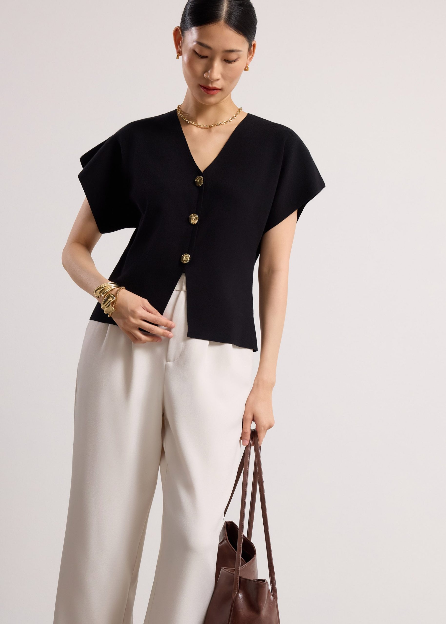 Amrita Knit V-neck Top - Image 7