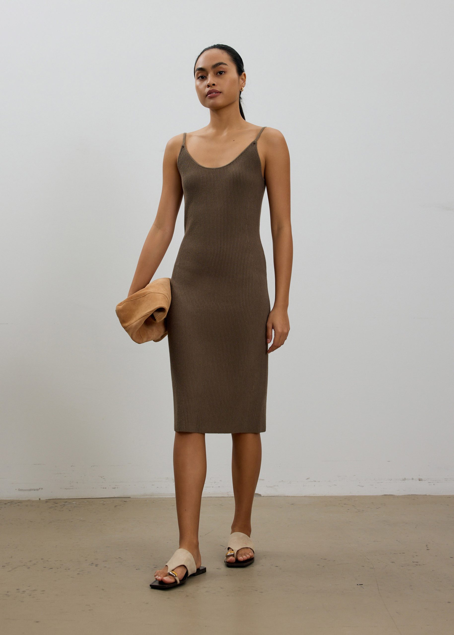 Yara Classic Knit Bodycon Midi Dress - Image 8